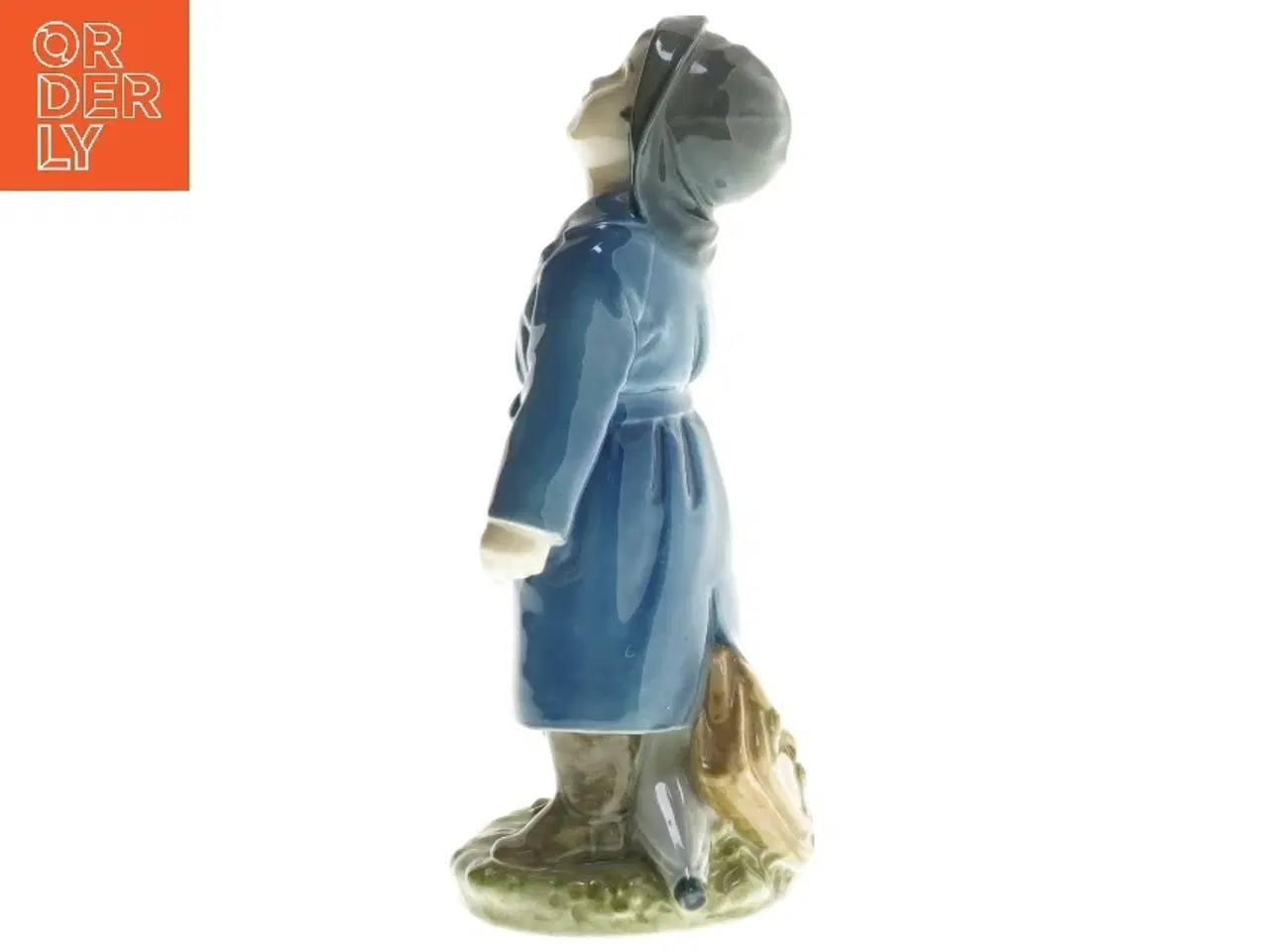 Billede 2 - Porcelænsfigur med frakke og paraply fra Royal Copenhagen (str. 18,5 cm)