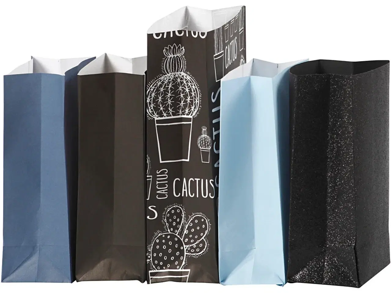 Billede 1 - Kvalitetspapirposer 21 cm - 5x10 pk. til Gaveindpakning