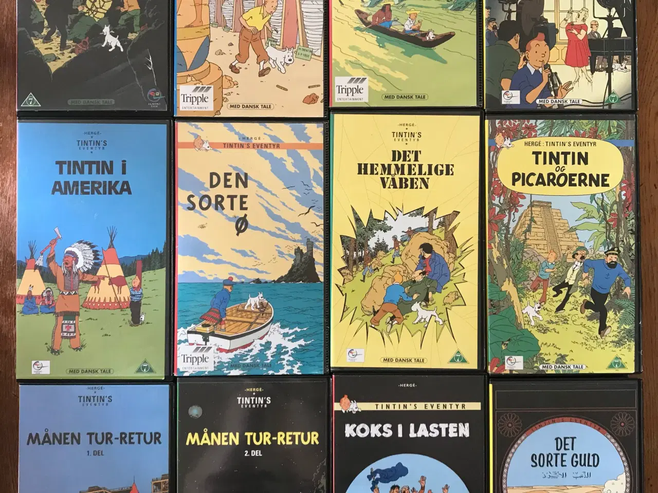 Billede 2 - 12 Tintin film / 9 Far til fire film på VHS