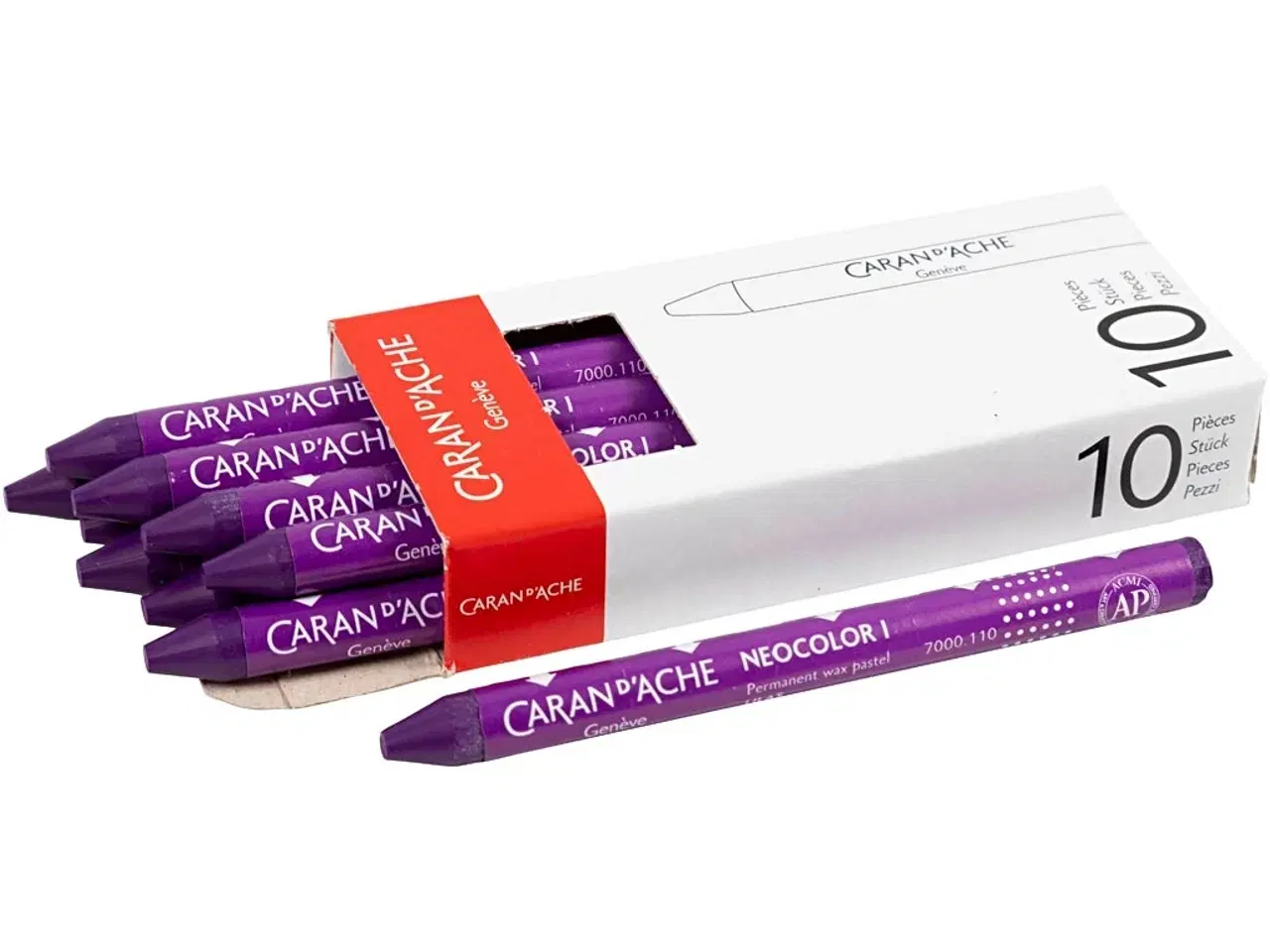Billede 1 - CARAN D’ACHE Neocolor I Vokspasteller, Lilac, 10 stk.