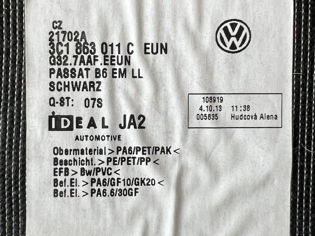 Billede 2 - Originale tekstilmåtter VW Passat Variant 2005 -14