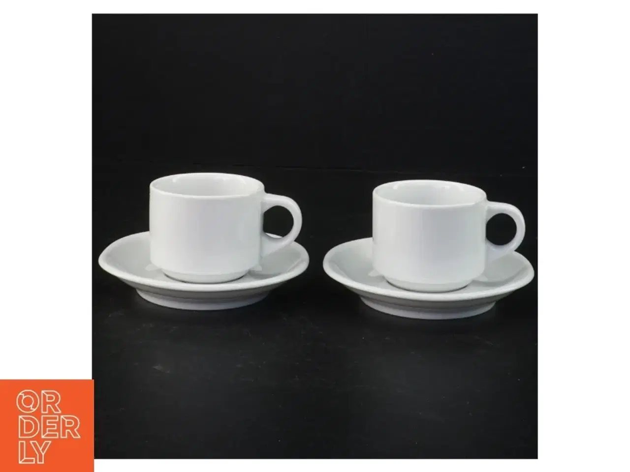 Billede 1 - Hvide expresso porcelæns kopper med underkopper fra Pillivuyt (str. Underkop 12 x 12 x 2 cm kop 8 komma 5 x 6 komma 5 x 5 cm)