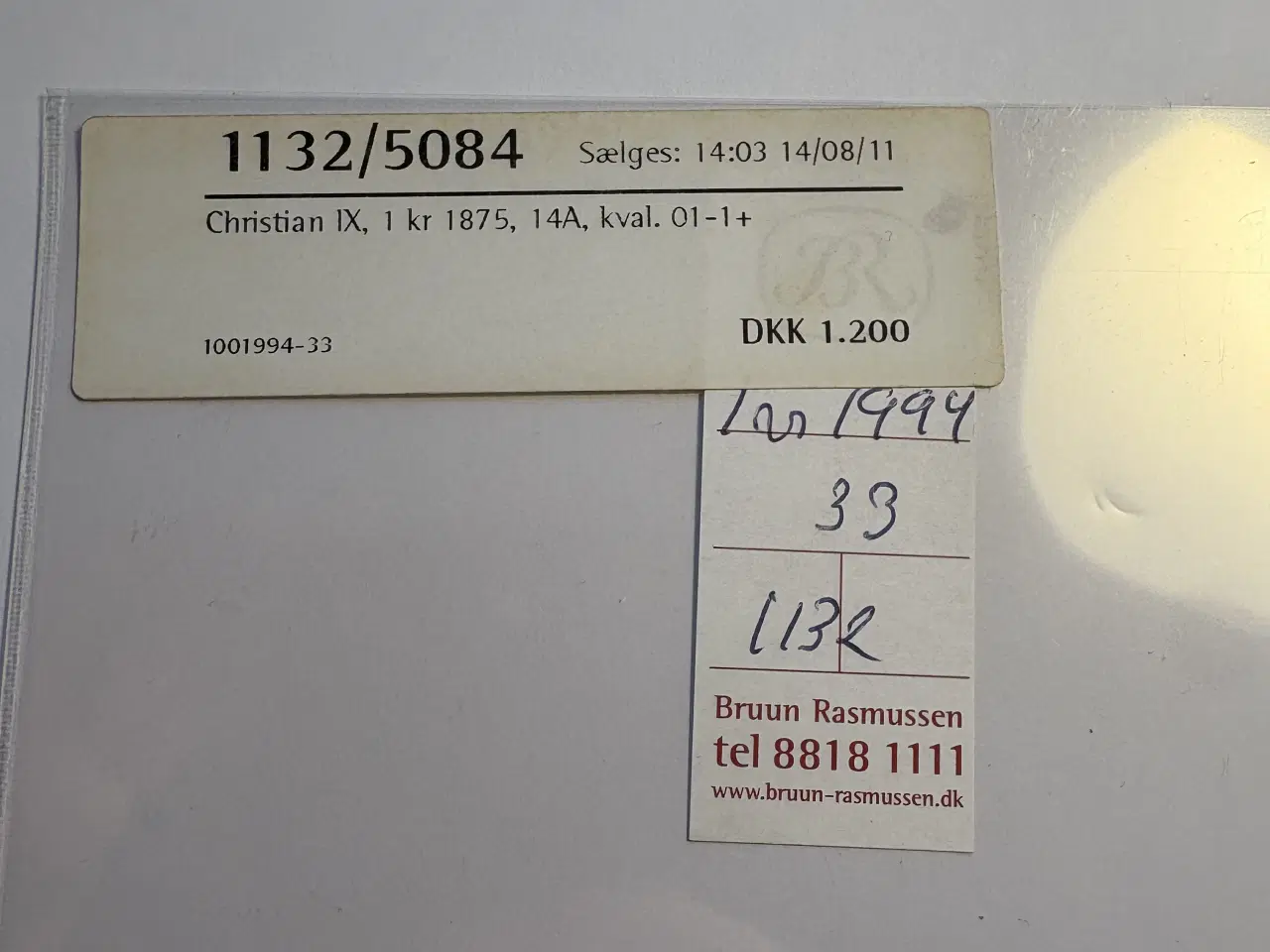 Billede 3 - Christian IX 1 kr 1875