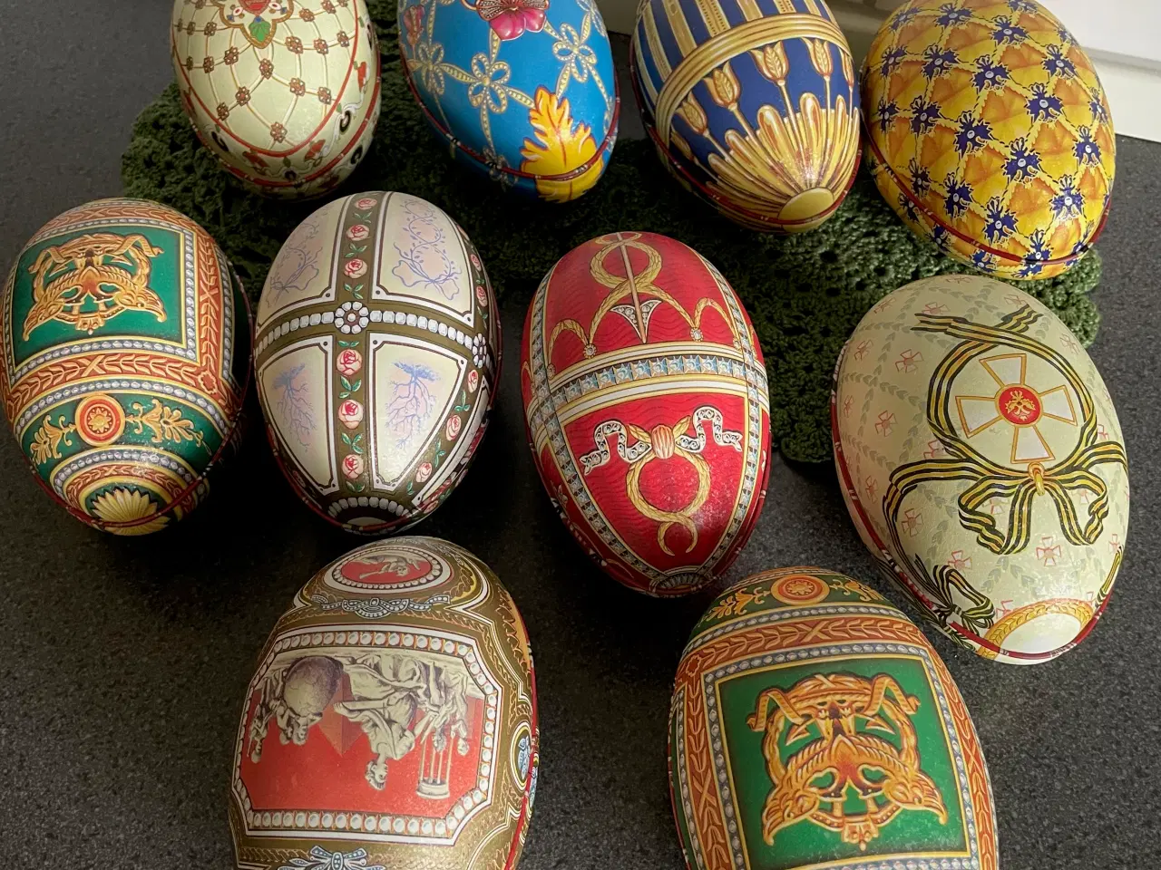 Billede 1 - 10 Fabergé æg i metal, pris pr. stk.