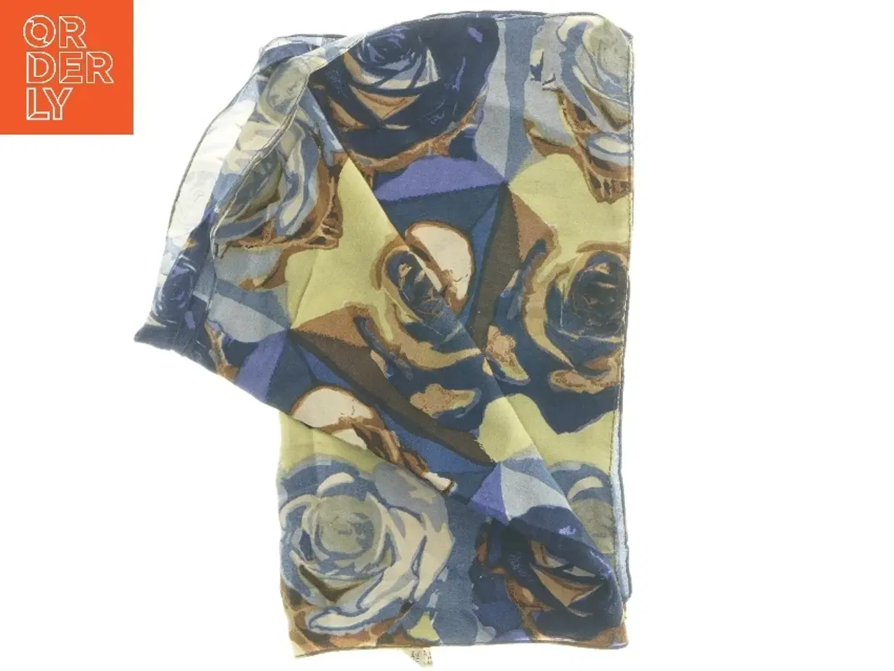 Billede 4 - Silketørklæde med blomstermønster (str. 148x33 cm)