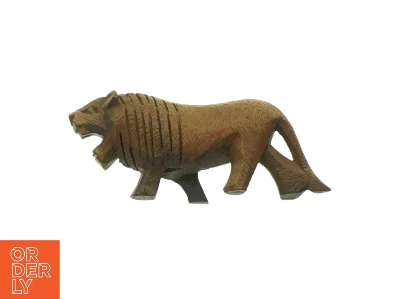 Billede 3 - Træfigur af løve (str. 12 x 7 cm)