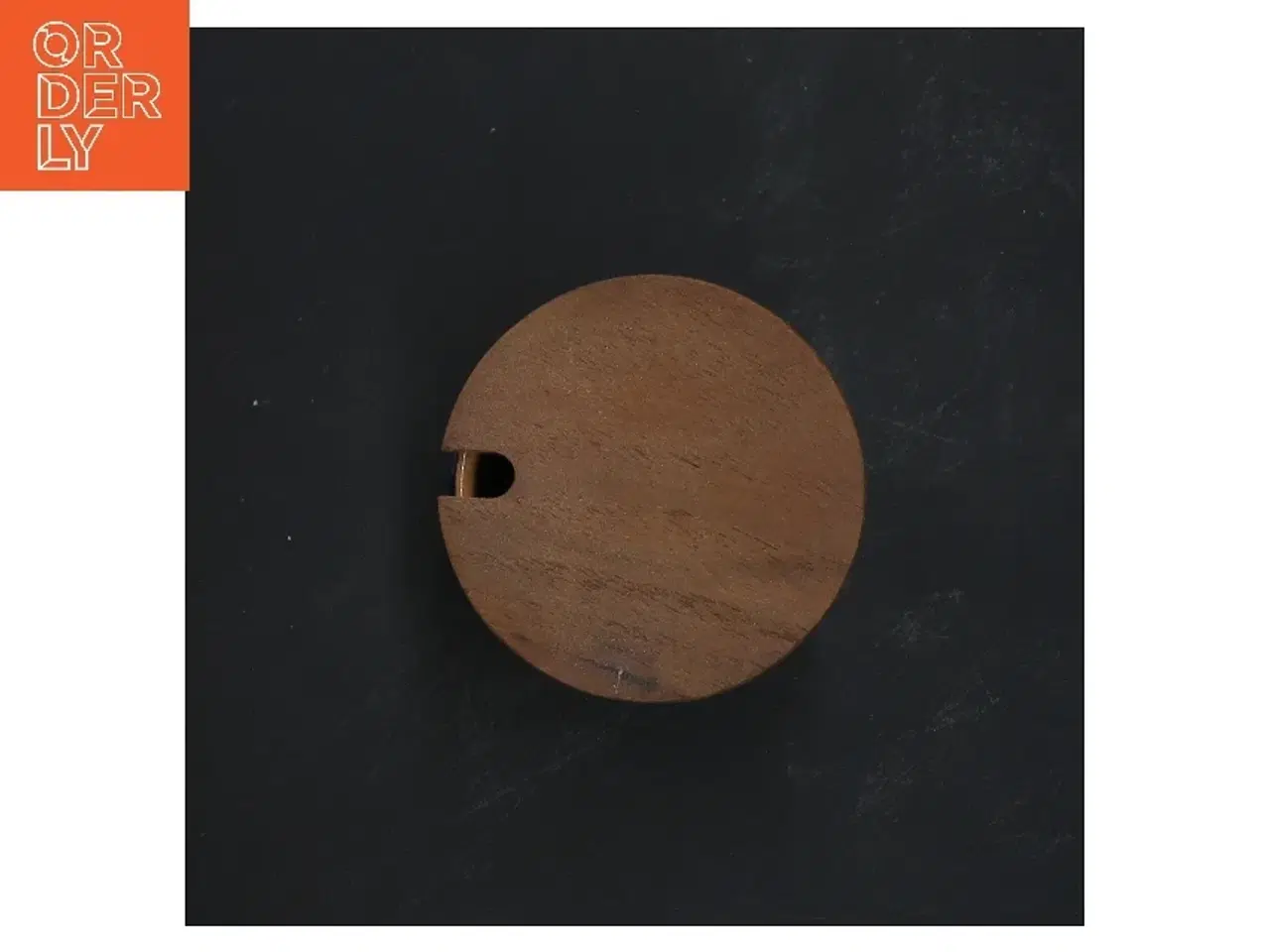 Billede 2 - Sennepskrukke med træ-låg (str. Ø 7xh7 cm)