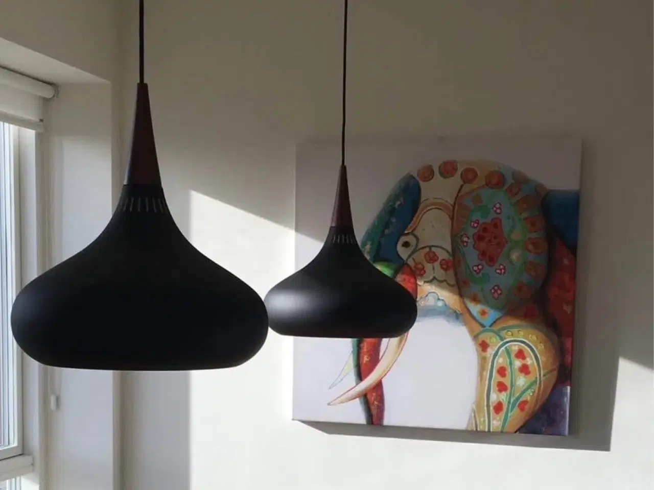 Billede 3 - Fritz Hansen Orient pendel P2 mat sort Ø3400