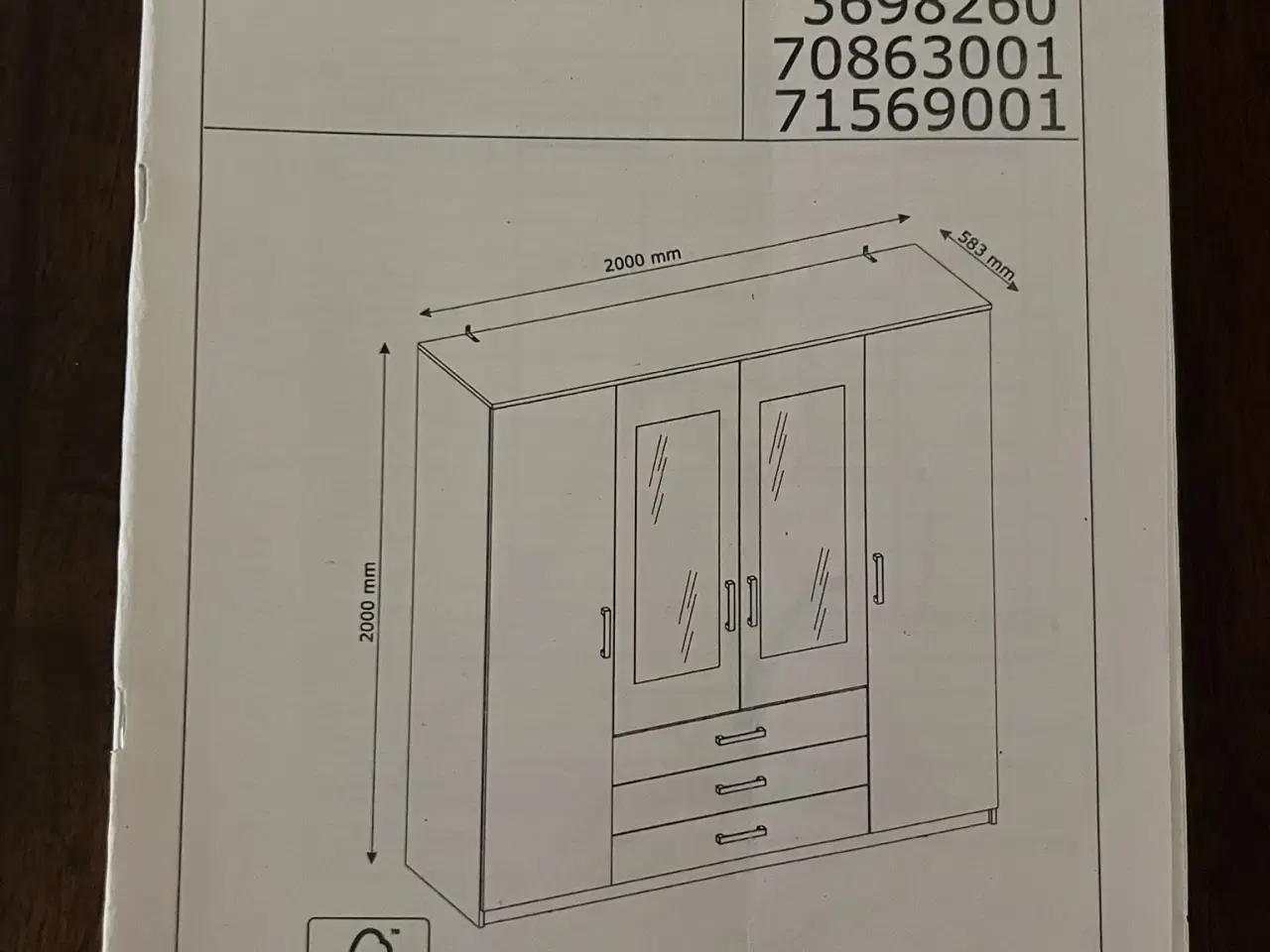 Billede 4 - JYSK Double Mirrored Wardrobe with shelves