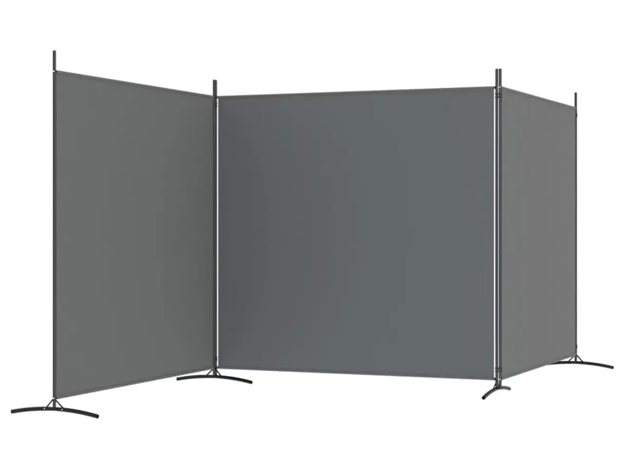 Billede 4 - 3-panels rumdeler 525x180 cm stof antracitgrå
