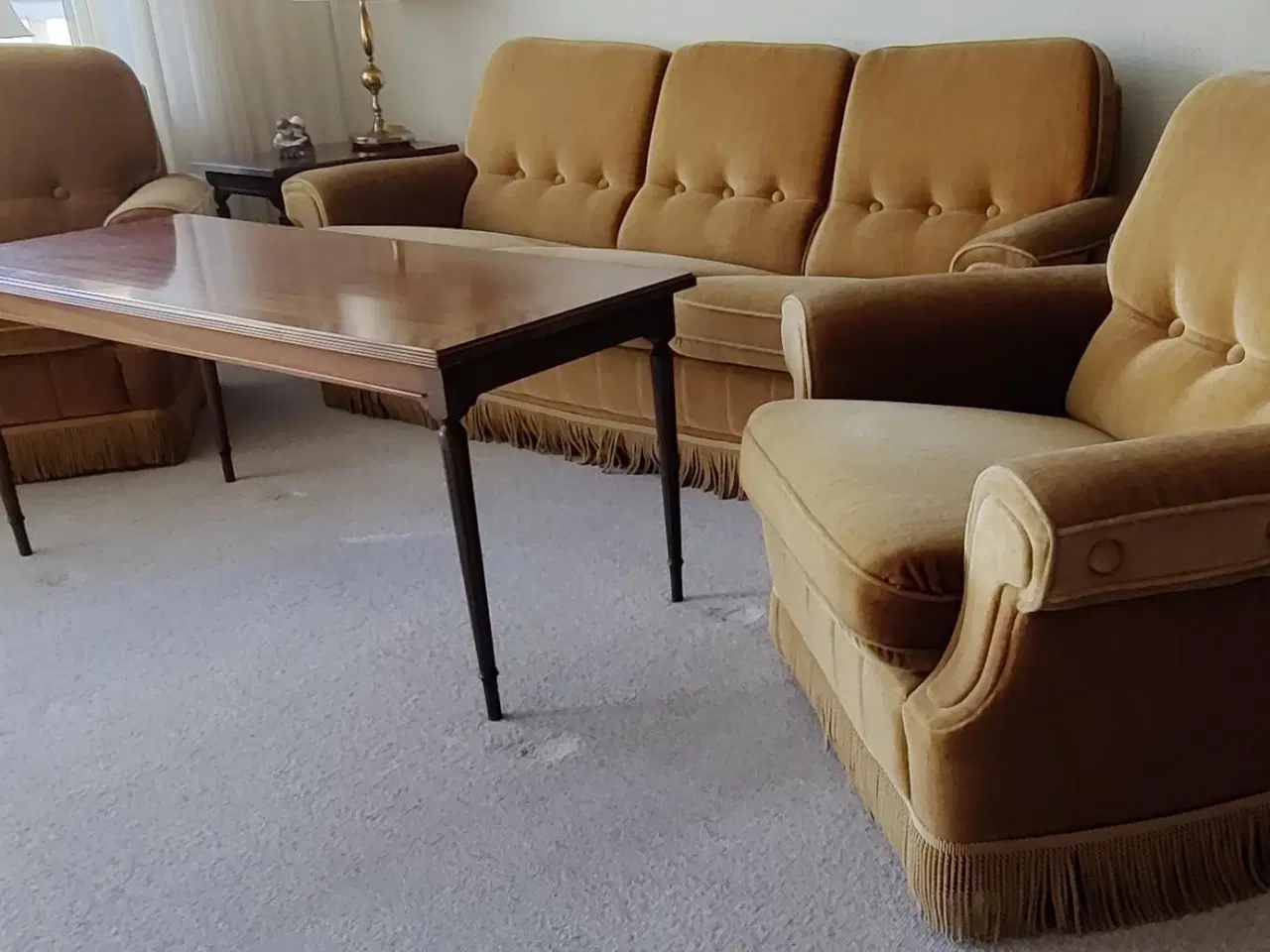 Billede 2 - Flot sofagruppe inkl. maghoniborde