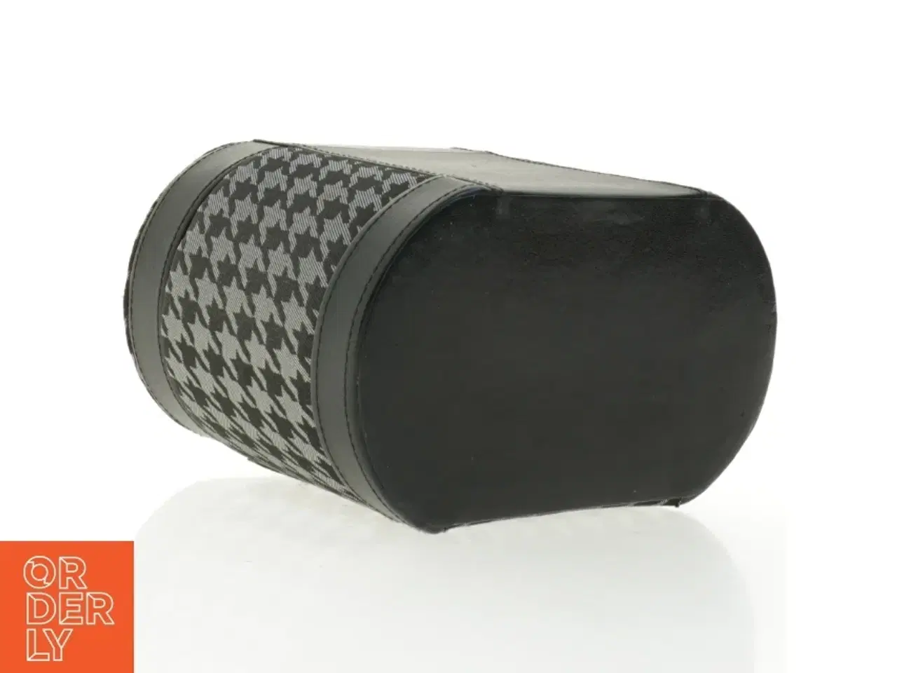 Billede 5 - Sminketaske eller smykkeboks med houndstooth mønster (str. 21,5 x 12 x 15,5 cm)