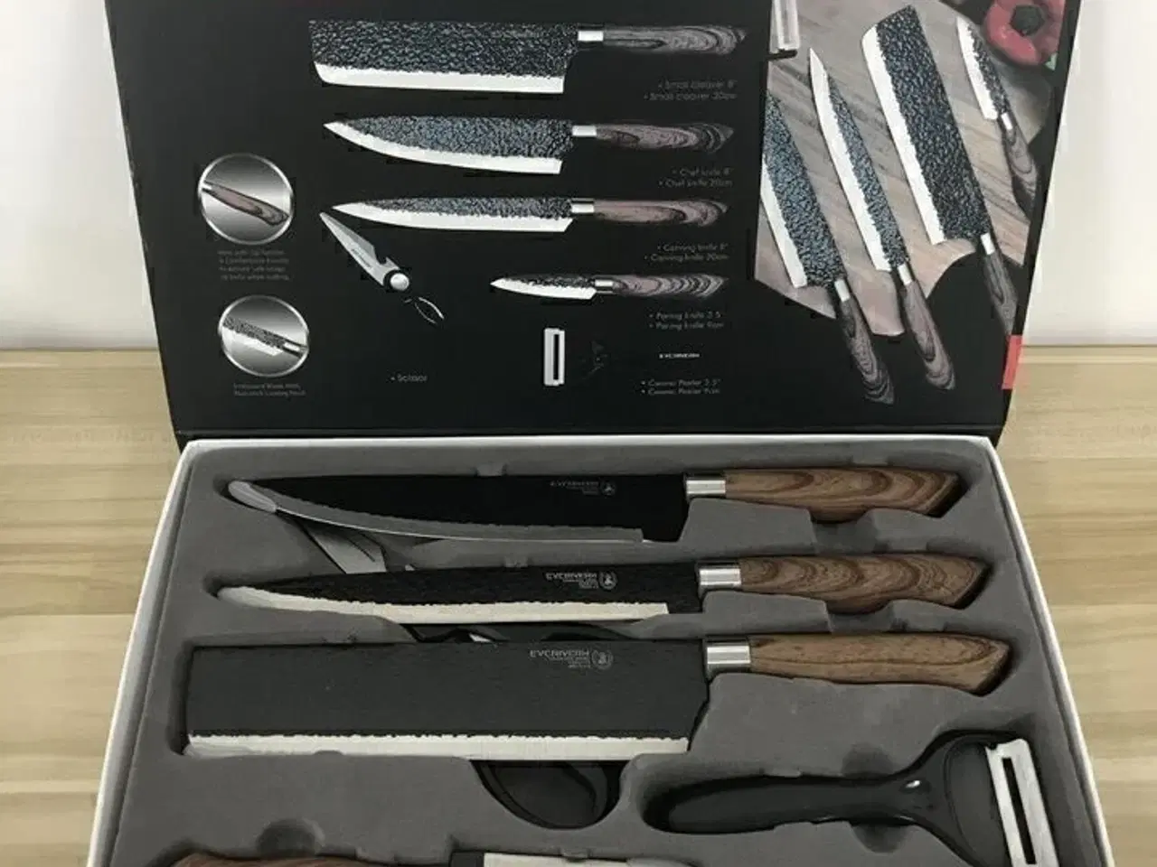 Billede 3 - Premium knivsæt til kød og grøntsager - 6 dele