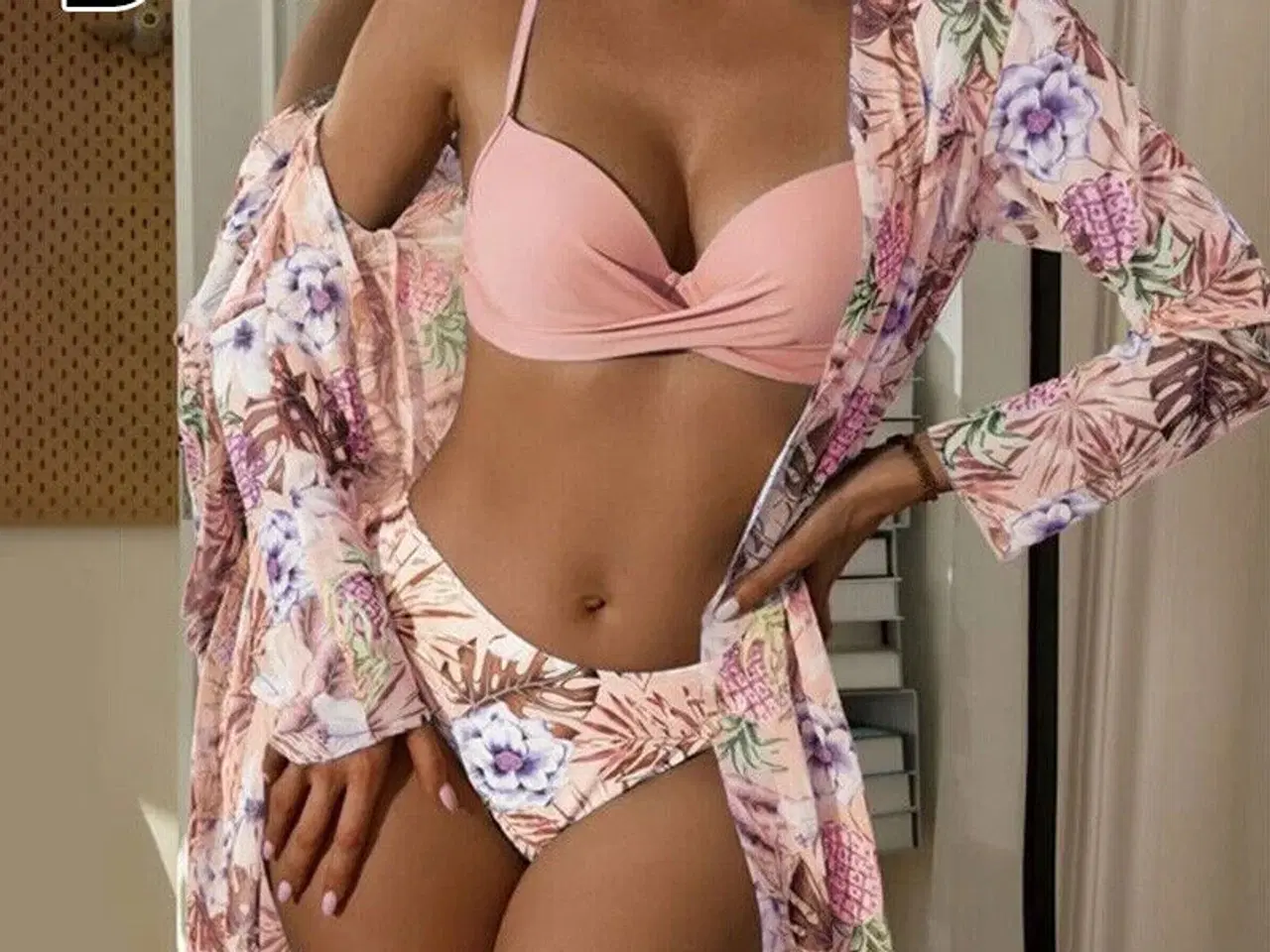 Billede 4 - Bikini sæt i 3 dele,Flot print.str:XL=L/I 2 farver