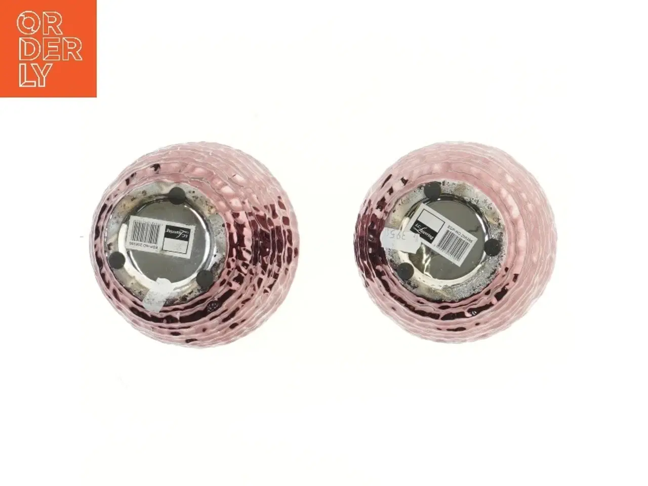 Billede 3 - Lyserøde vaser fra I. C. Lauvring (str. 2 styk, 12x13,5 cm)