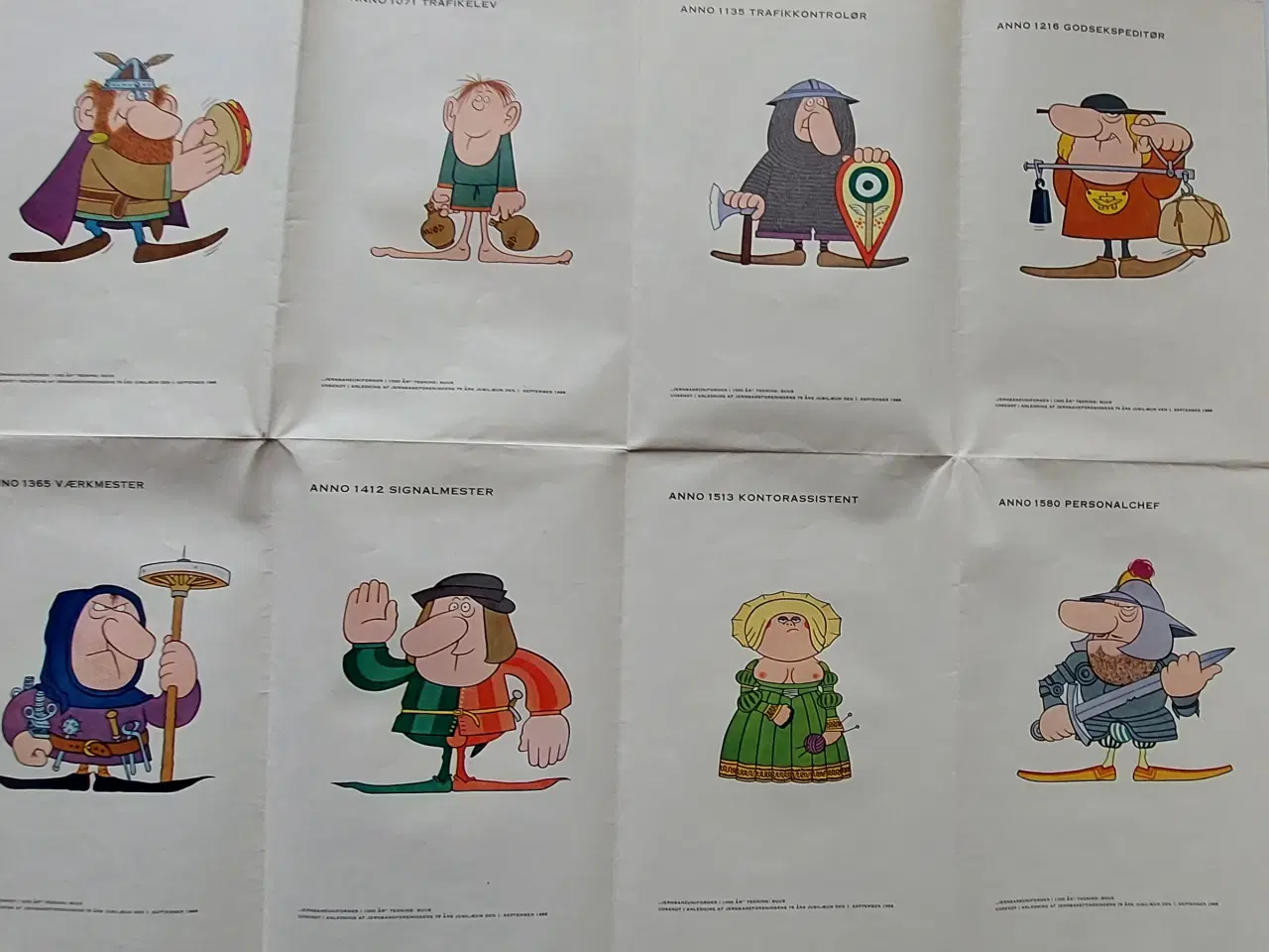 Billede 2 - Lot plakater "Jernbaneuniformer i 1000 år" kunstne