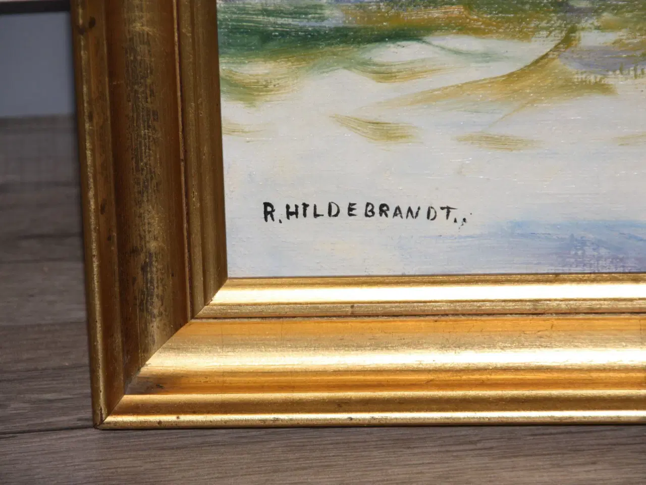Billede 4 - Oliemaleri af R. Hildebrandt 83 cm x 74 cm