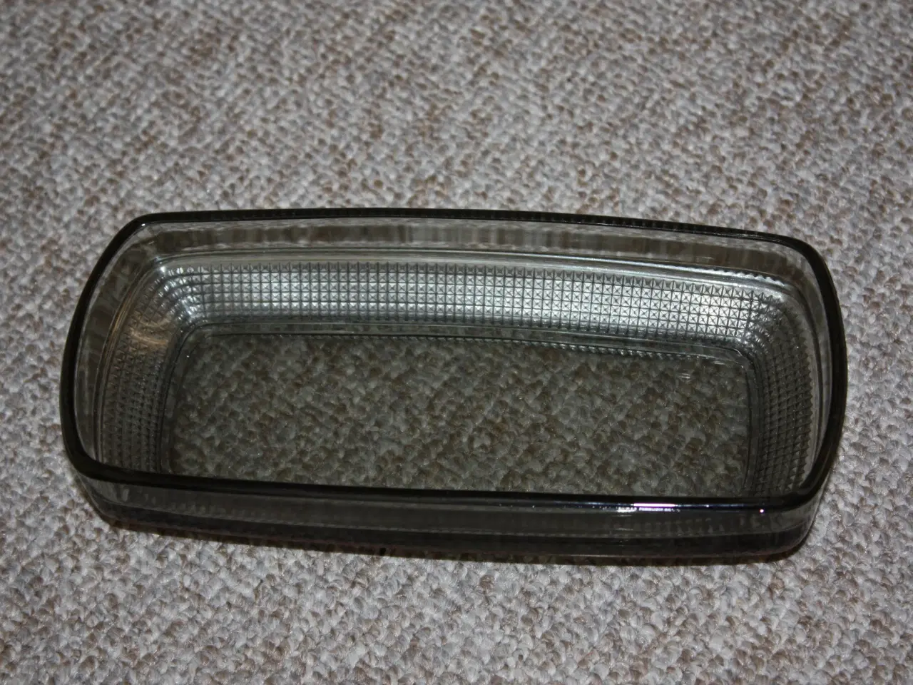 Billede 1 - Grå glas skål 20,5 cm x 9,5 cm