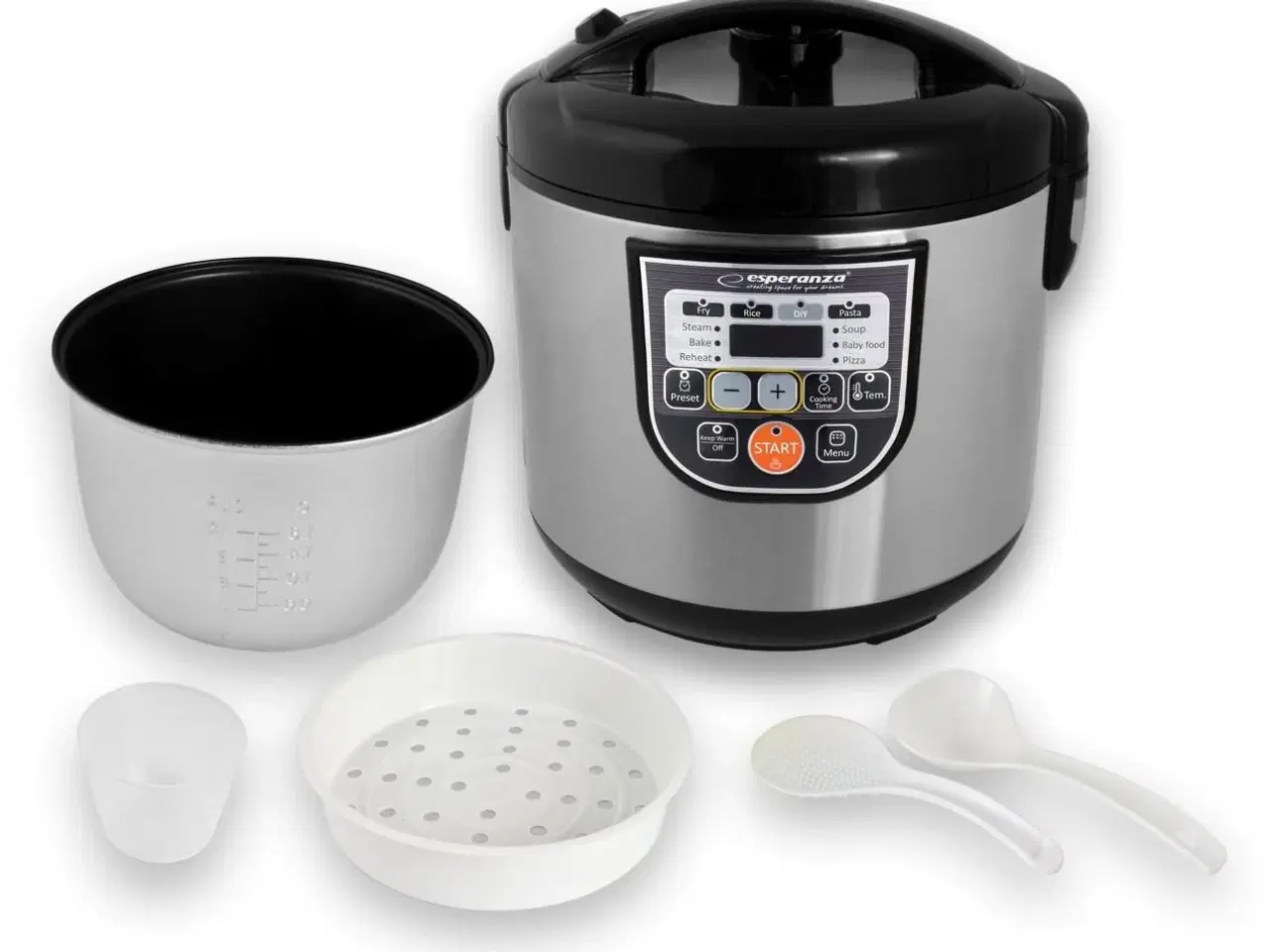 Billede 12 - Multicooker 5 l – Esperanza EKG011, 860 W, sort/rustfrit stål