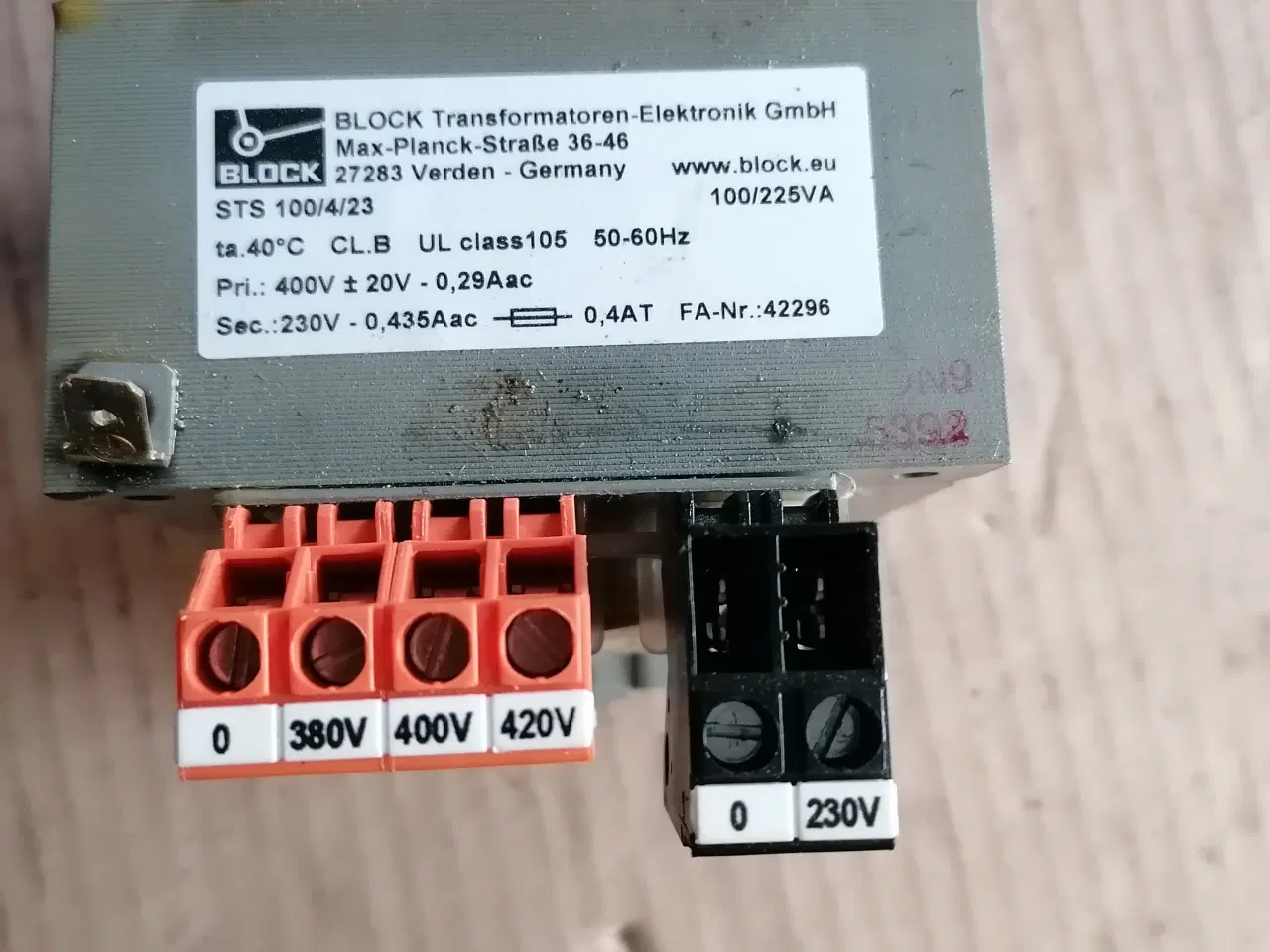 Billede 2 - Trafo 400-230volt