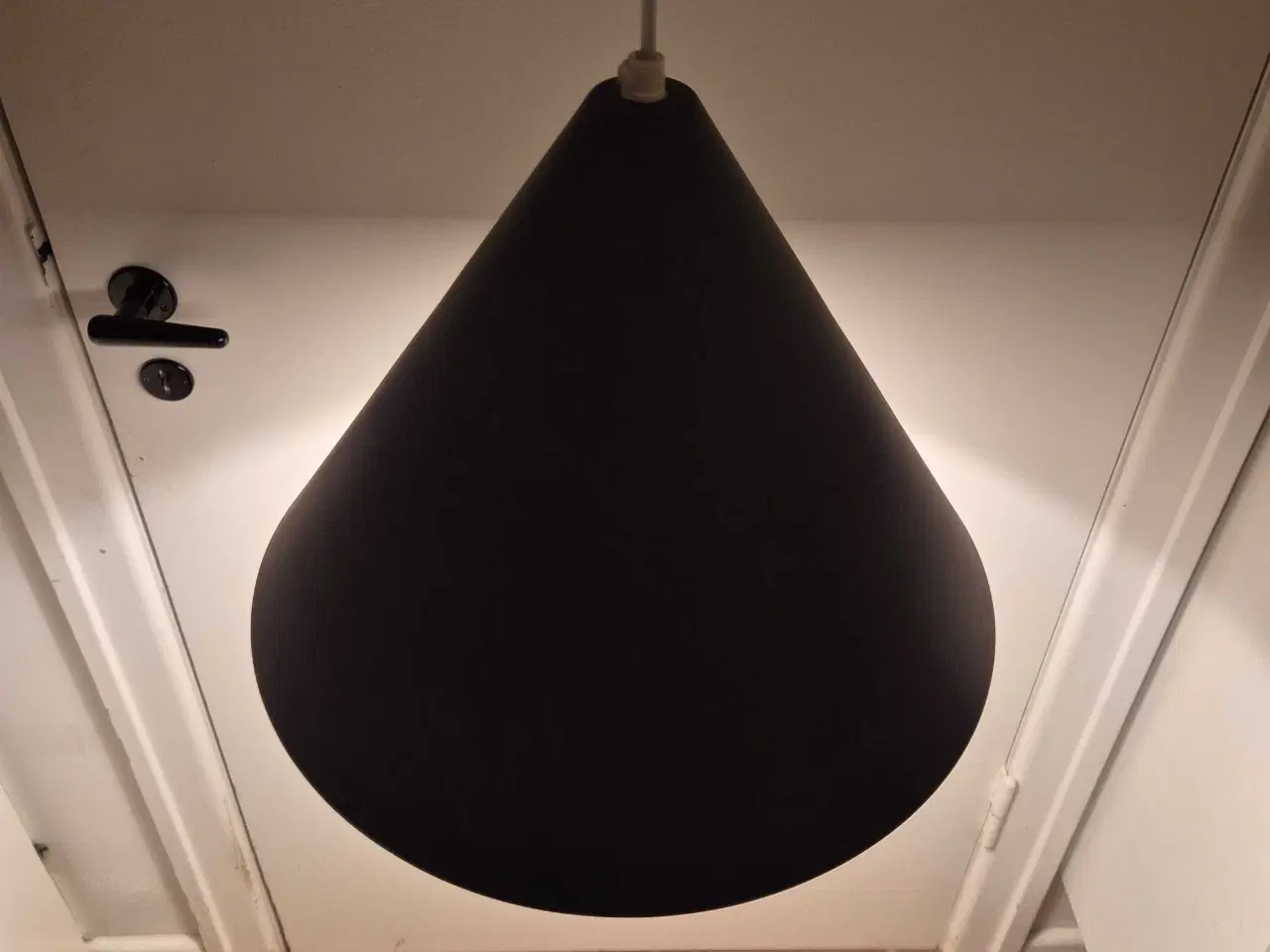 Billede 5 - Gråblå kegleformet retrolampe