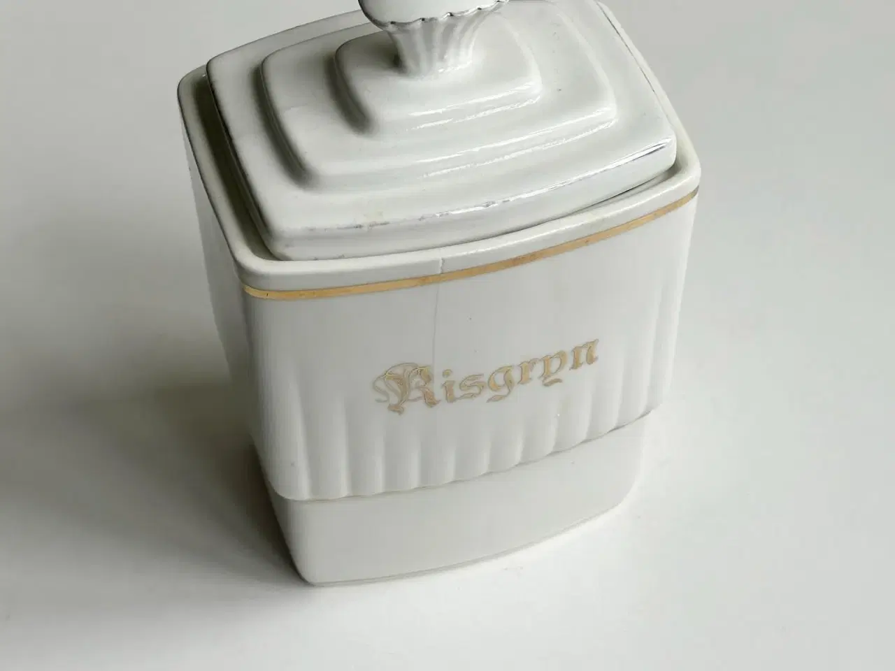 Billede 1 - Svensk fajance, køkkenkrukke: risgryn
