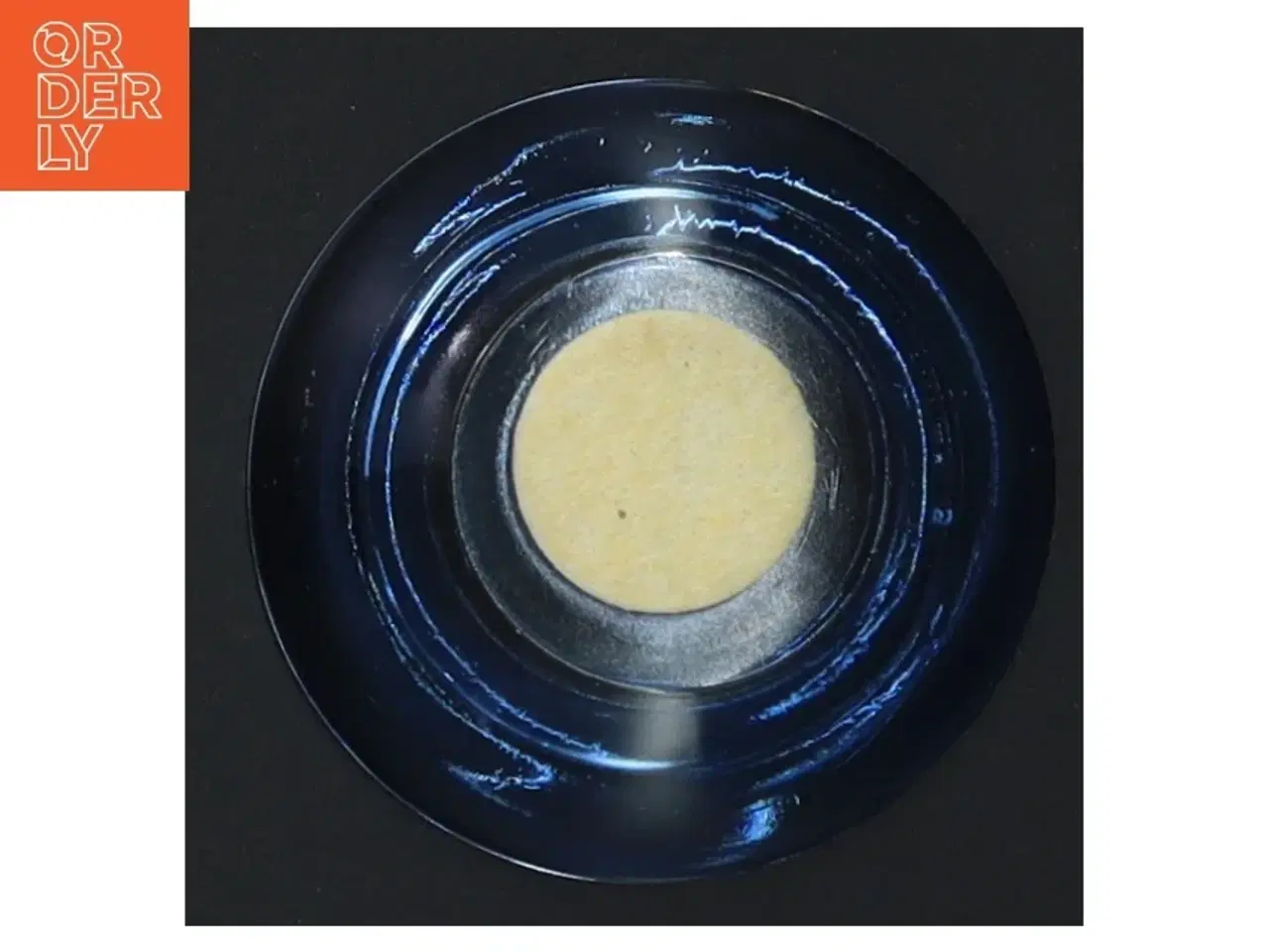 Billede 2 - Blå glas fyrfadslysestage (str. Ø 8 cm)