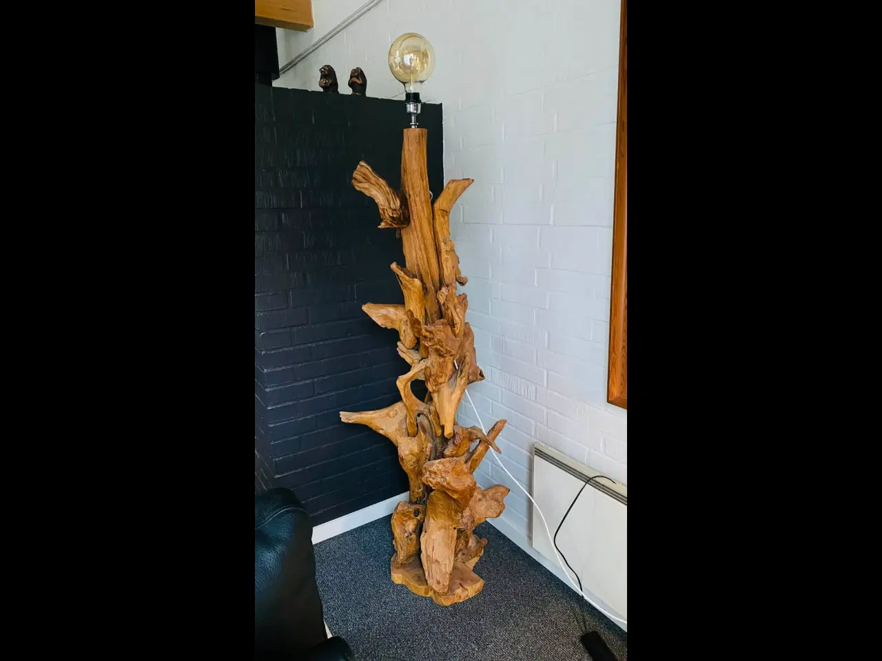 Billede 1 - Træ lampe i teakrod 