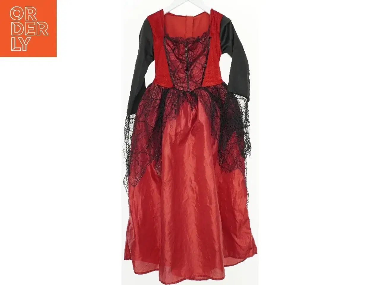 Billede 1 - Udklædningskjole med edderkoppespind (str. 128)