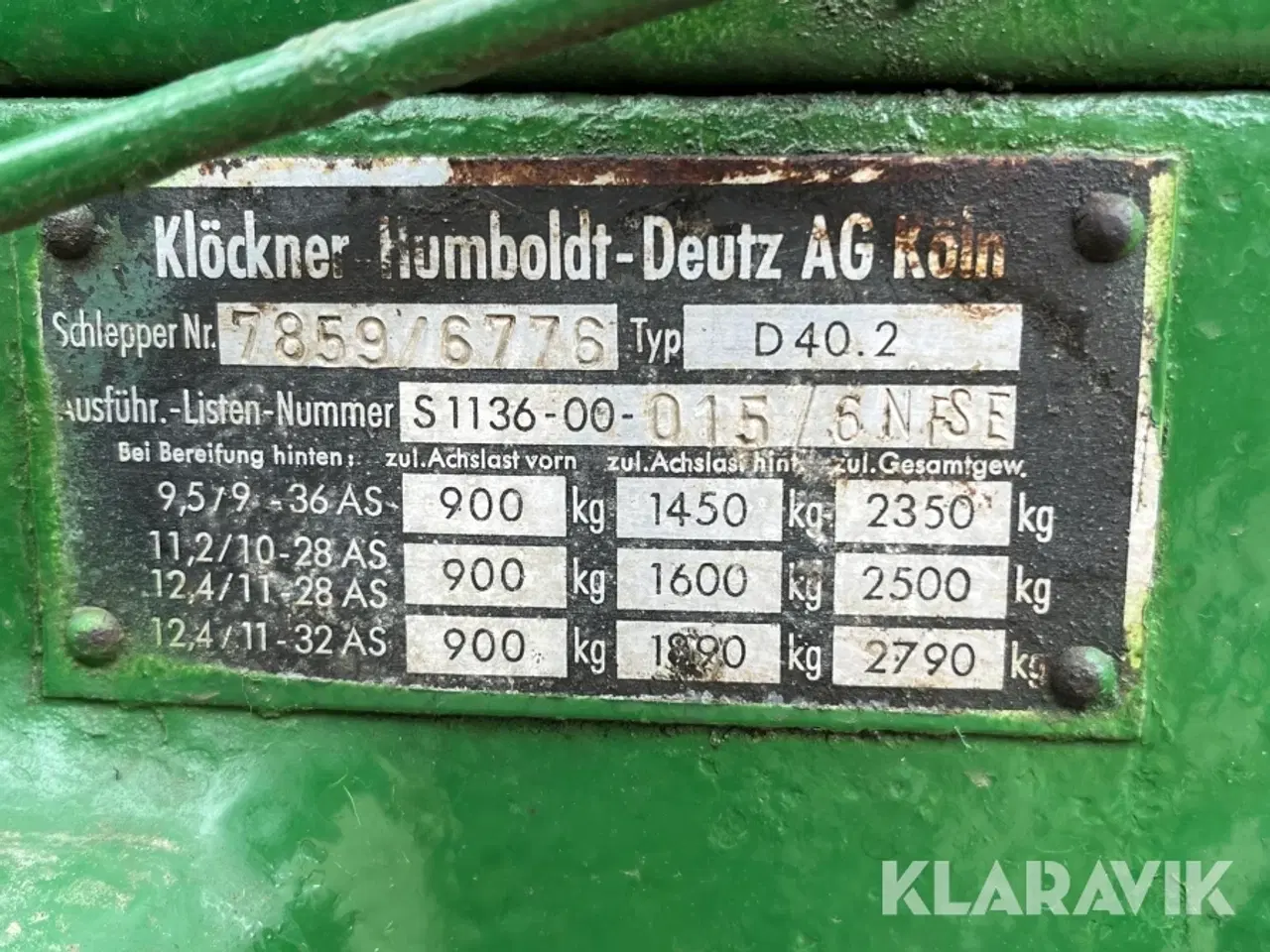 Billede 5 - Veteran Traktor Deutz D40.2