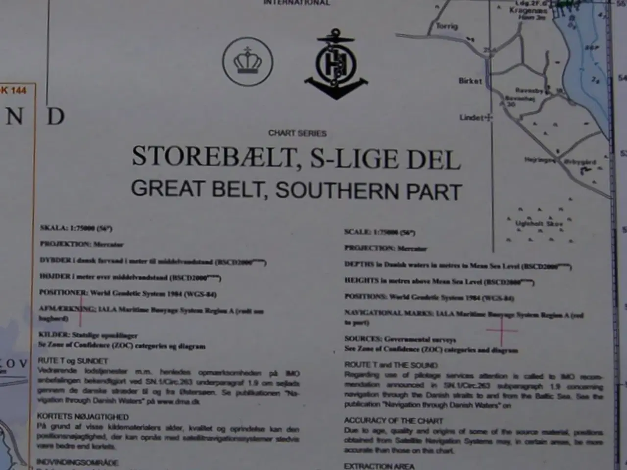 Billede 2 - Dansk Søkort  142 Storebælt Syd