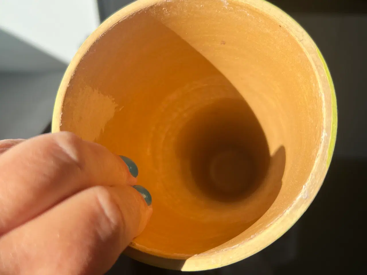 Billede 4 - Ulla Fredsøe fra Samsø, akvarel, keramik vase/kruk