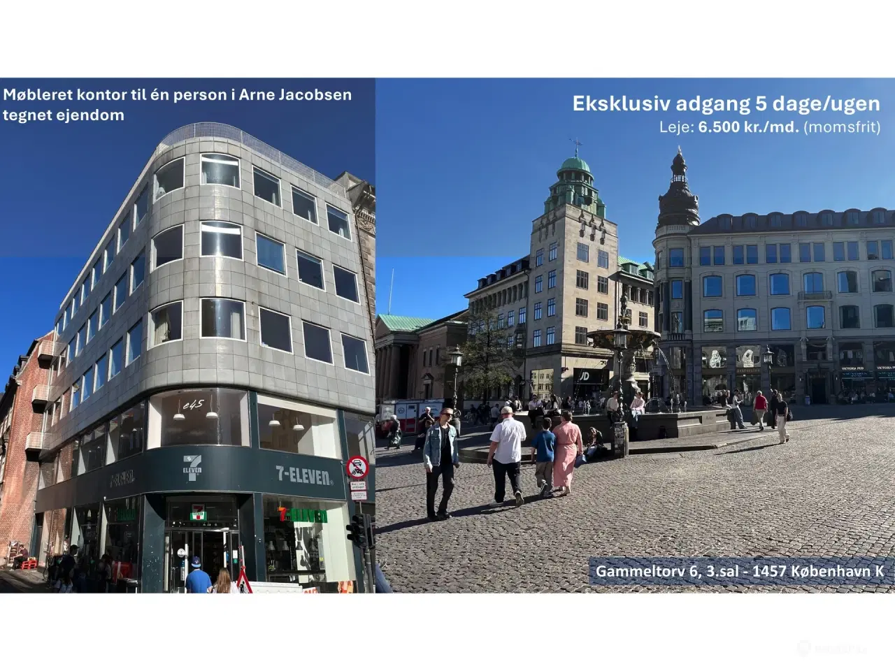 Billede 1 - Møbleret kontor til én person i Arne Jacobsen-tegnet ejendom på Gammeltorv