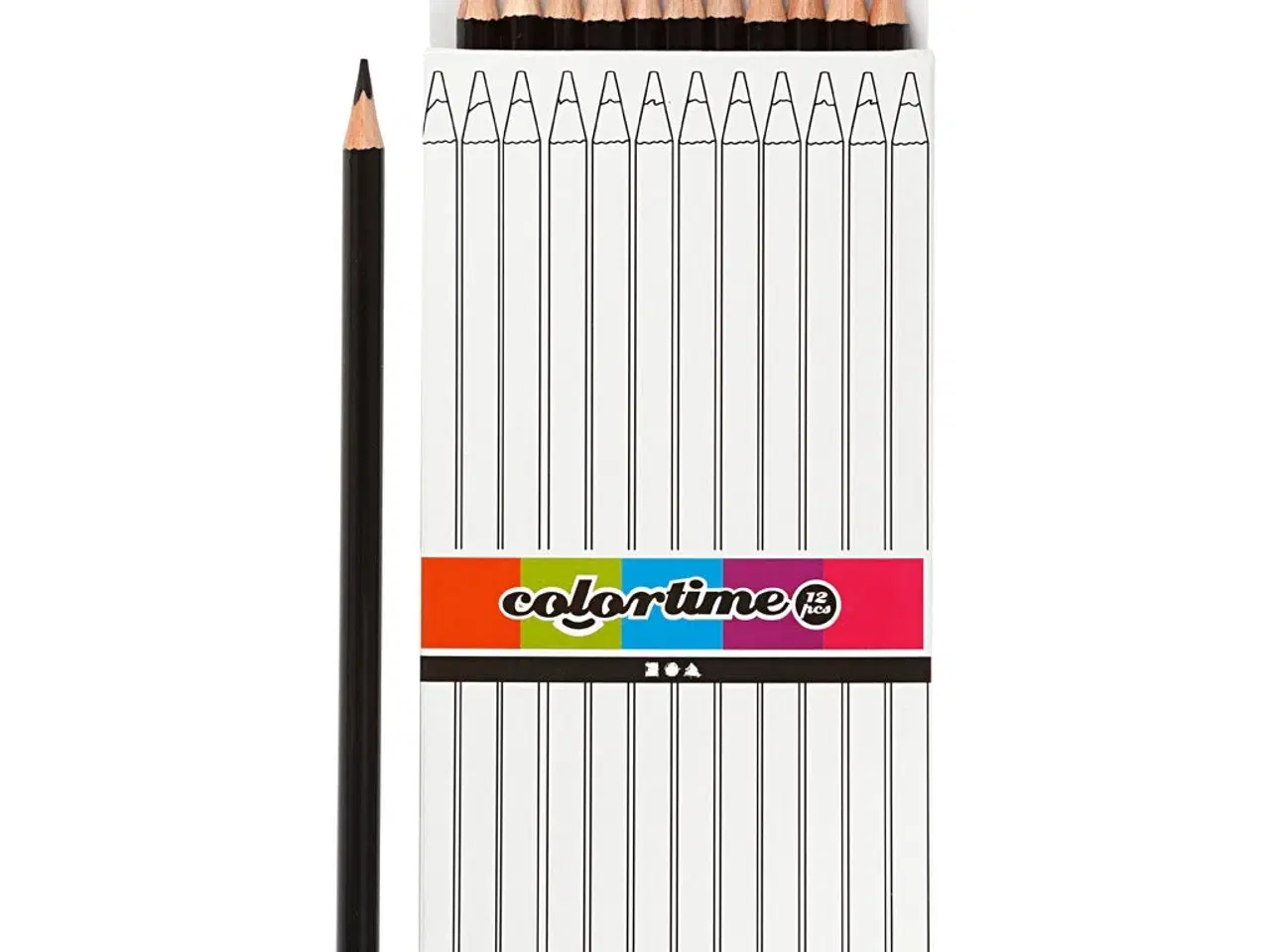 Billede 1 - Colortime Farveblyanter 12 stk. - 3 mm mine, 17 cm