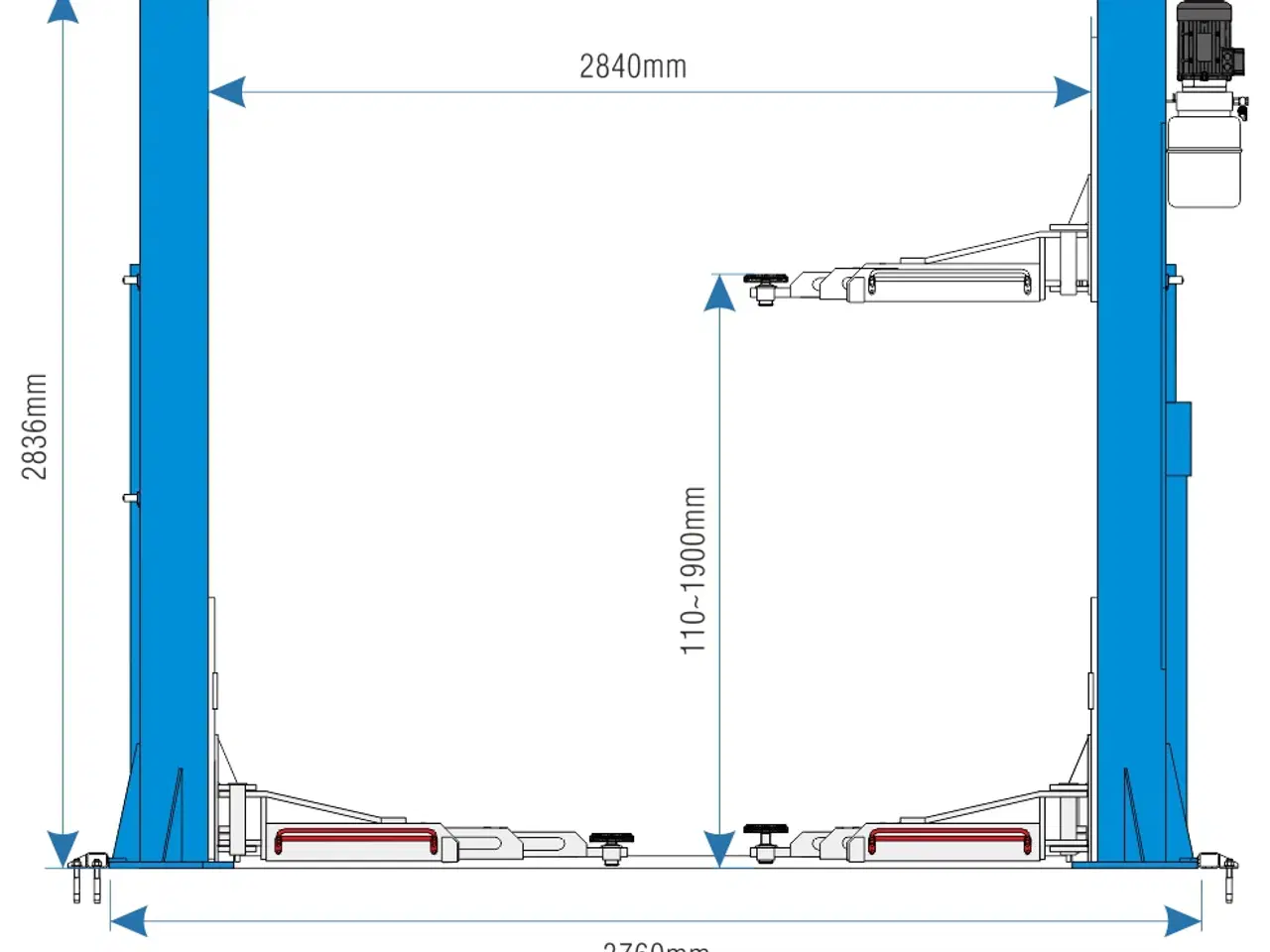 Billede 2 - XL 2 Søjlet autolift 6000 kg fuldautomatisk hydrau