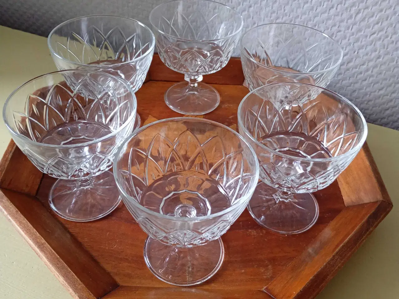 Billede 1 - Franske Reims champagne/desert skåle 