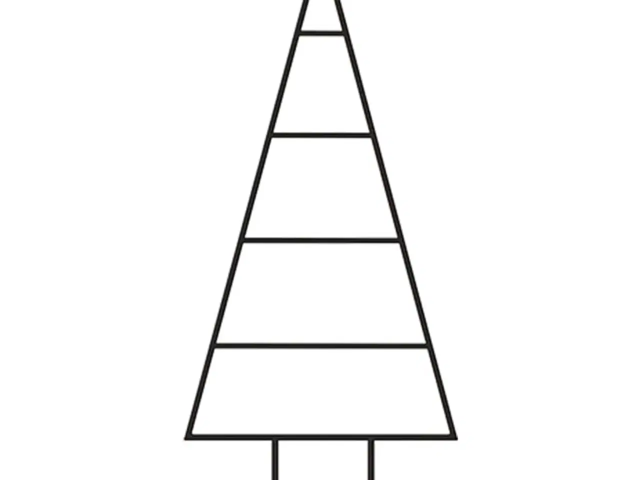 Billede 3 - Dekorativt juletræ 60 cm metal sort