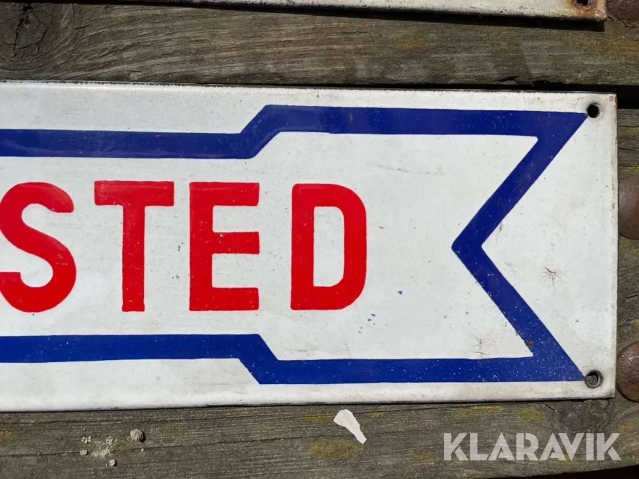 Billede 7 - Emaljeskilte “Meldsted", 2 styk.