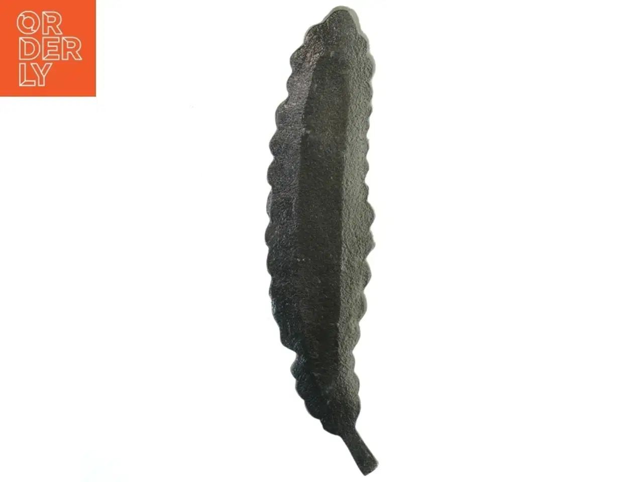 Billede 2 - Dekorativ fjer/bladformet fad (str. 25 cm)