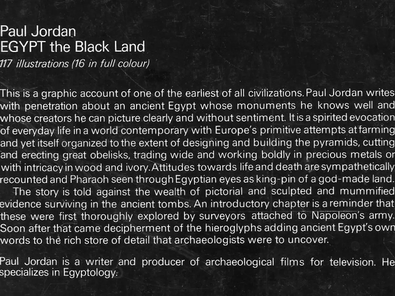 Billede 2 - Egypt The Black Land by Paul Jordan, English text,
