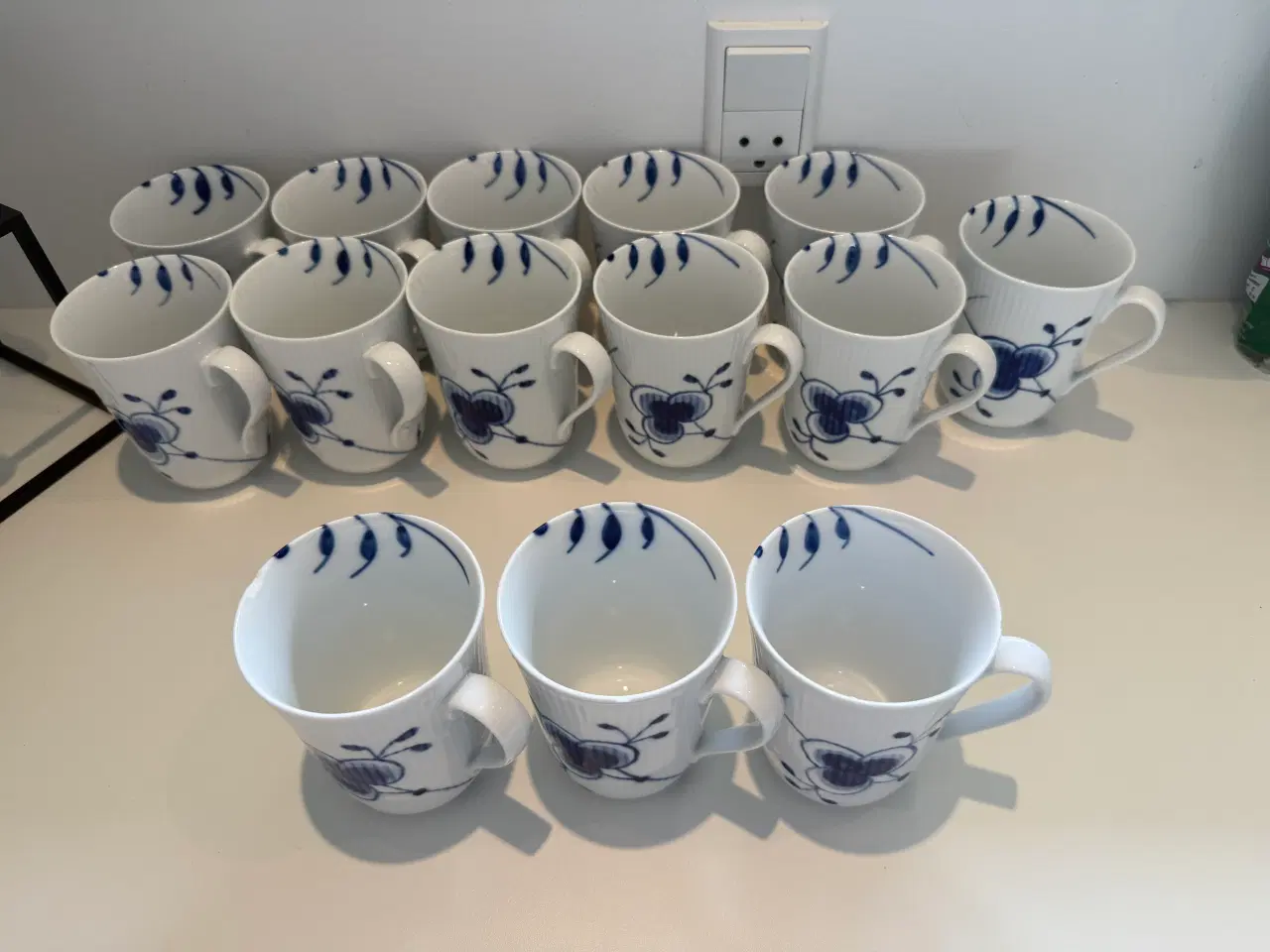 Billede 4 - Royal Copenhagen blå mega riflet 