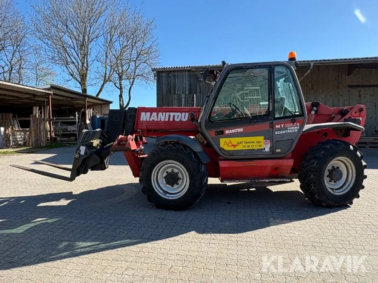 Billede 2 - Teleskoplæsser Manitou MT 1235 med gafler og kurv