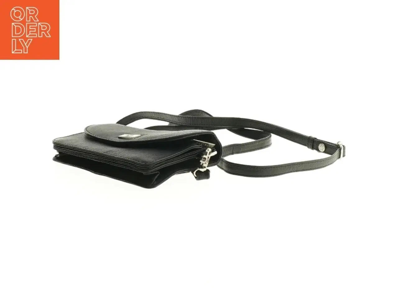Billede 4 - Sort Bon Go&#251;t Crossbody lædertaske med skulderrem (str. 16 x 11 cm)