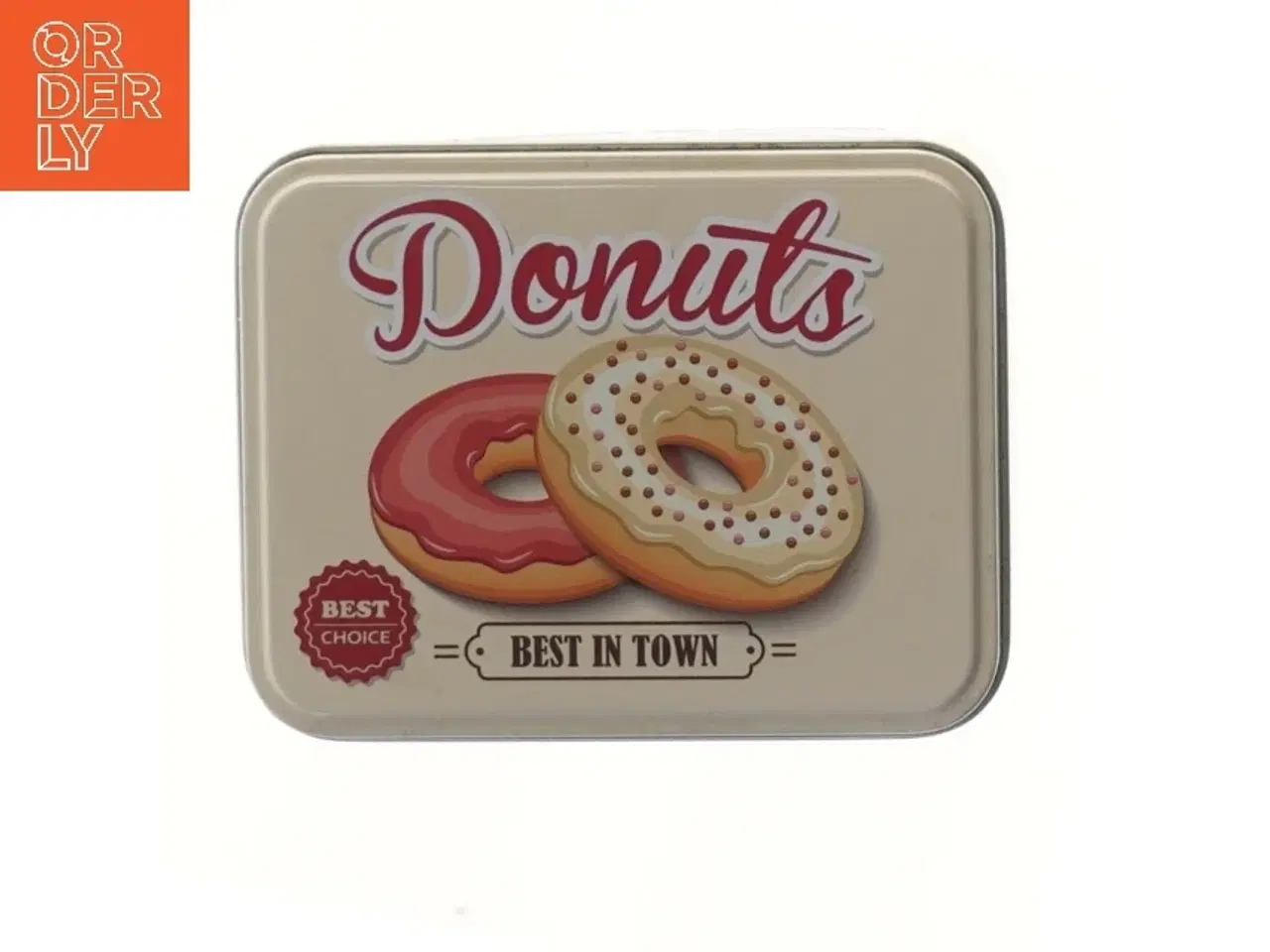 Billede 4 - Metal dåse med donut-design (str. 20x13 cm)