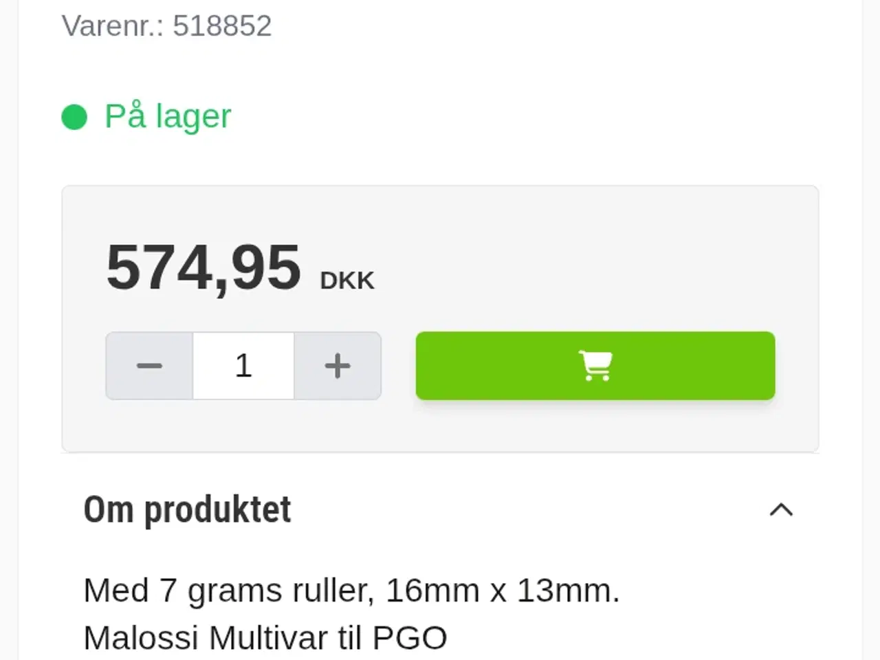 Billede 5 - Malossi Multivar til pgo 