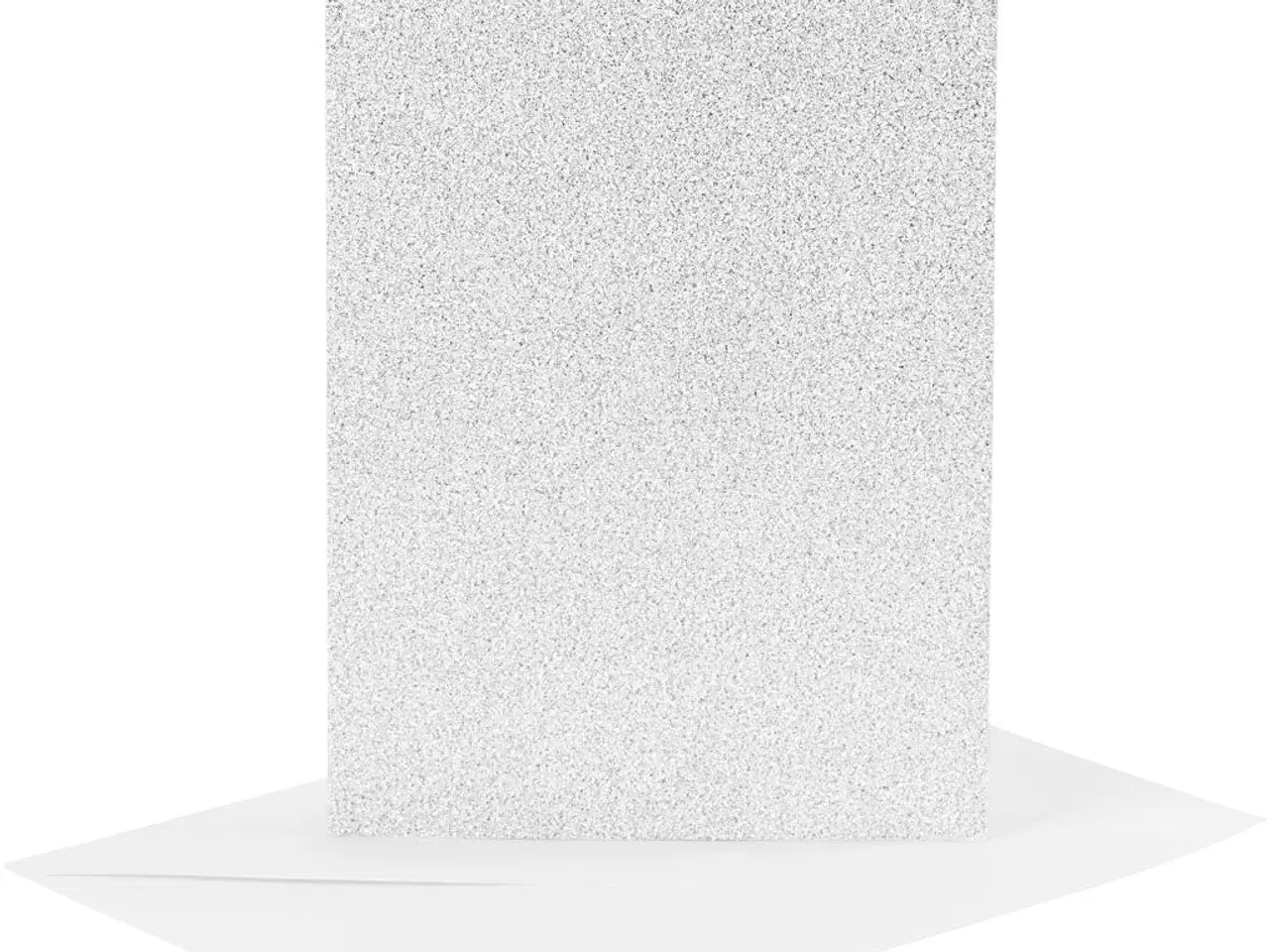Billede 1 - Kort og kuverter, kort str. 10,5x15 cm, kuvert str. 11,5x16,5 cm, glitter, 120+250 g, sølv, 4sæt/ 1 pk.