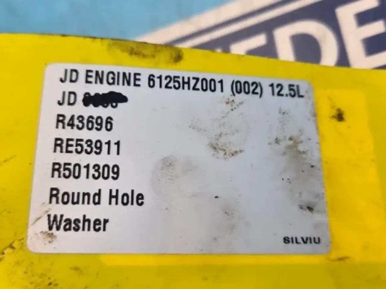 Billede 2 - John Deere 6125HZ001 Plade R501309