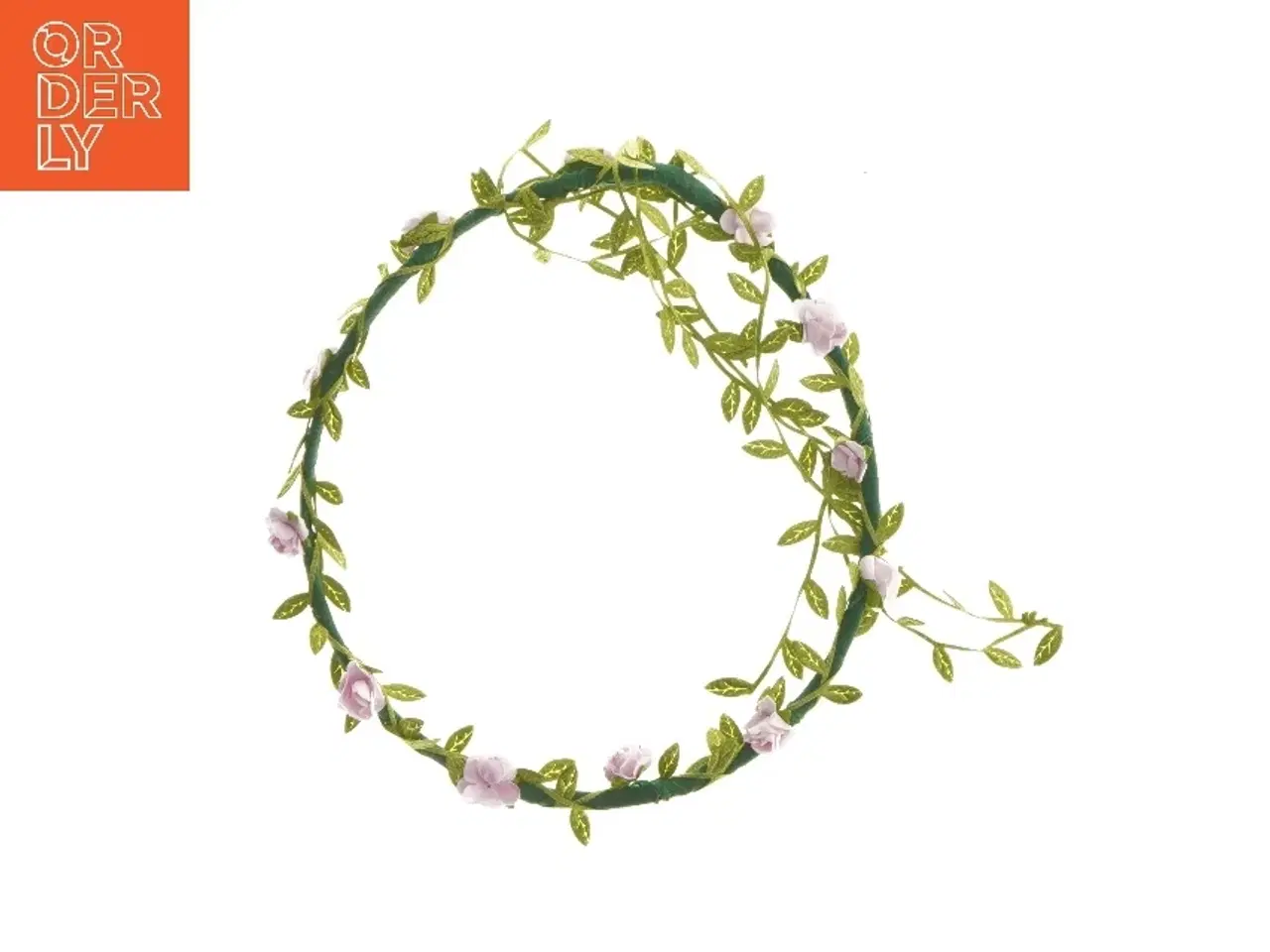 Billede 1 - Blomsterkrans med blade og blomster (str. 20 cm)