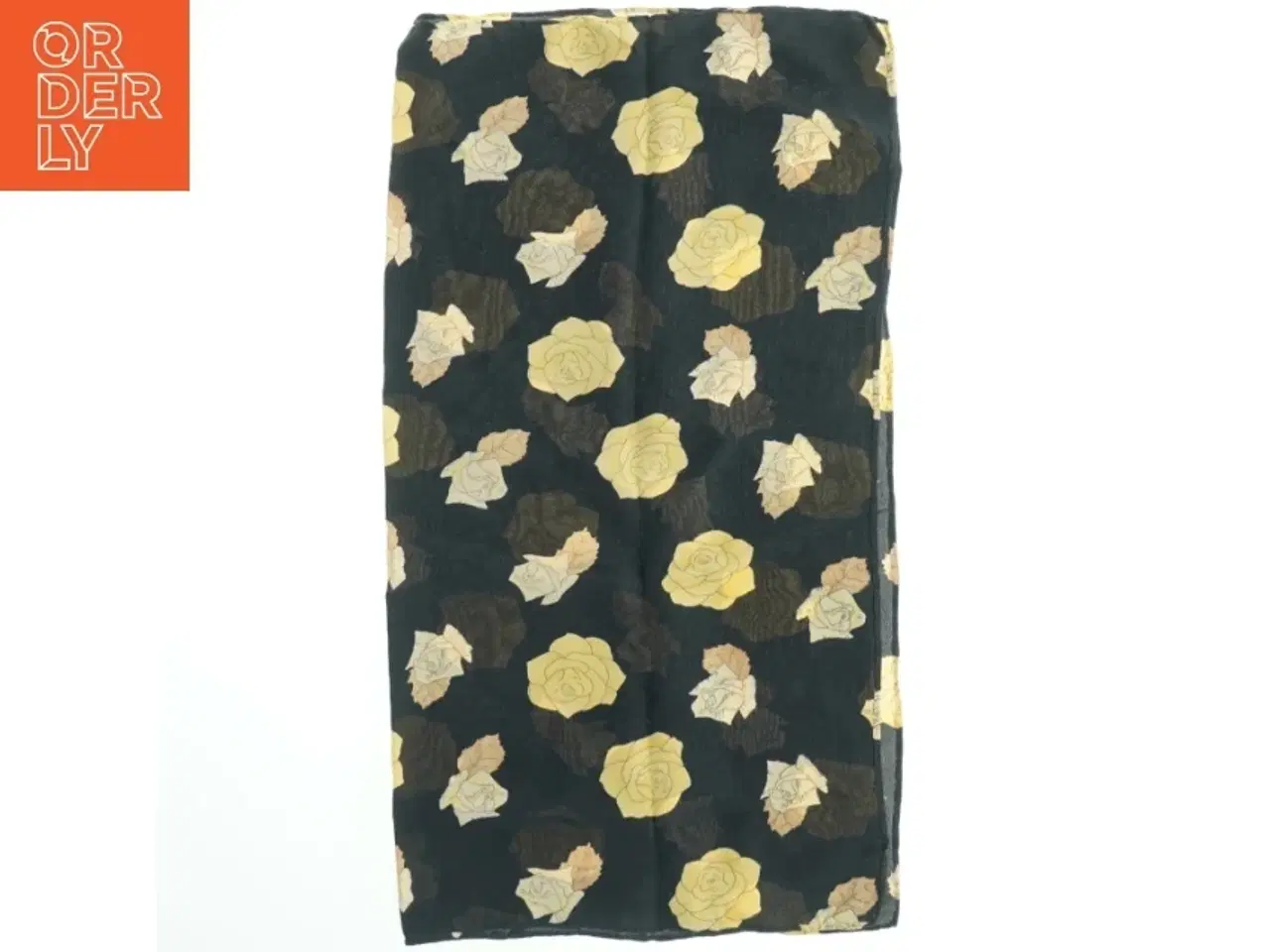 Billede 1 - Charlotte Sparre Silke Vintage tørklæde med rosemønster (str. 50 x 50 cm)