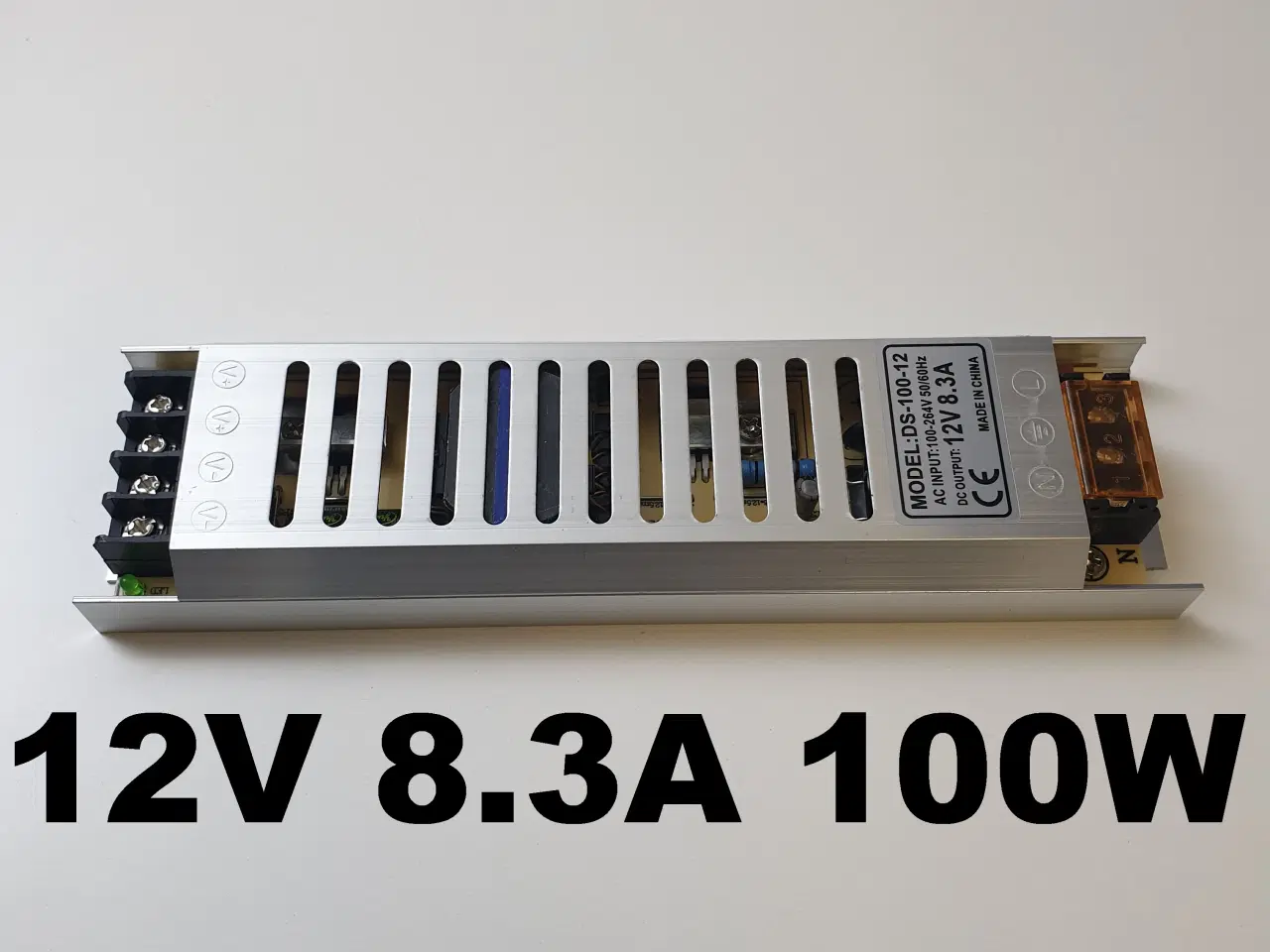 Billede 1 - NY! 12V 8.3A 100W SLIM Modulær Strømforsyning